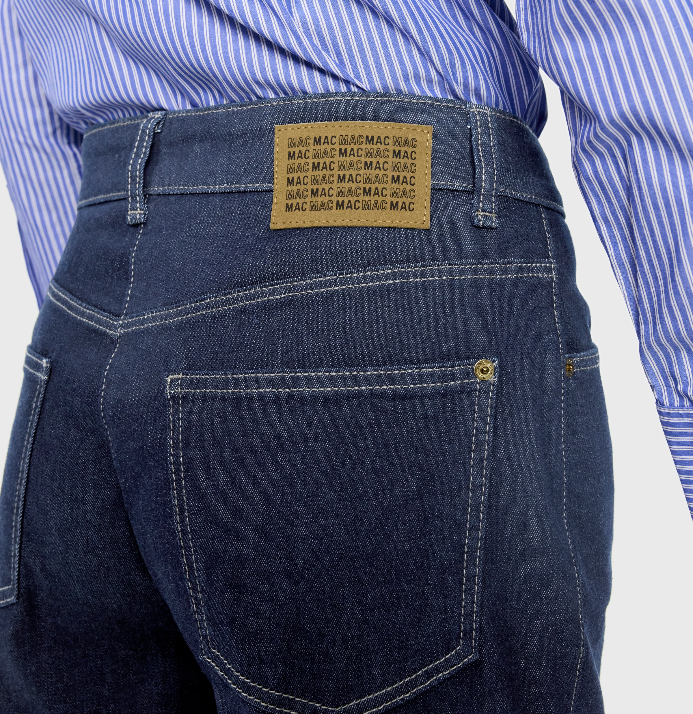 MAC Relax-fit-Jeans »BOBBIE« Barrel Jeans mit modernen Naht-Details