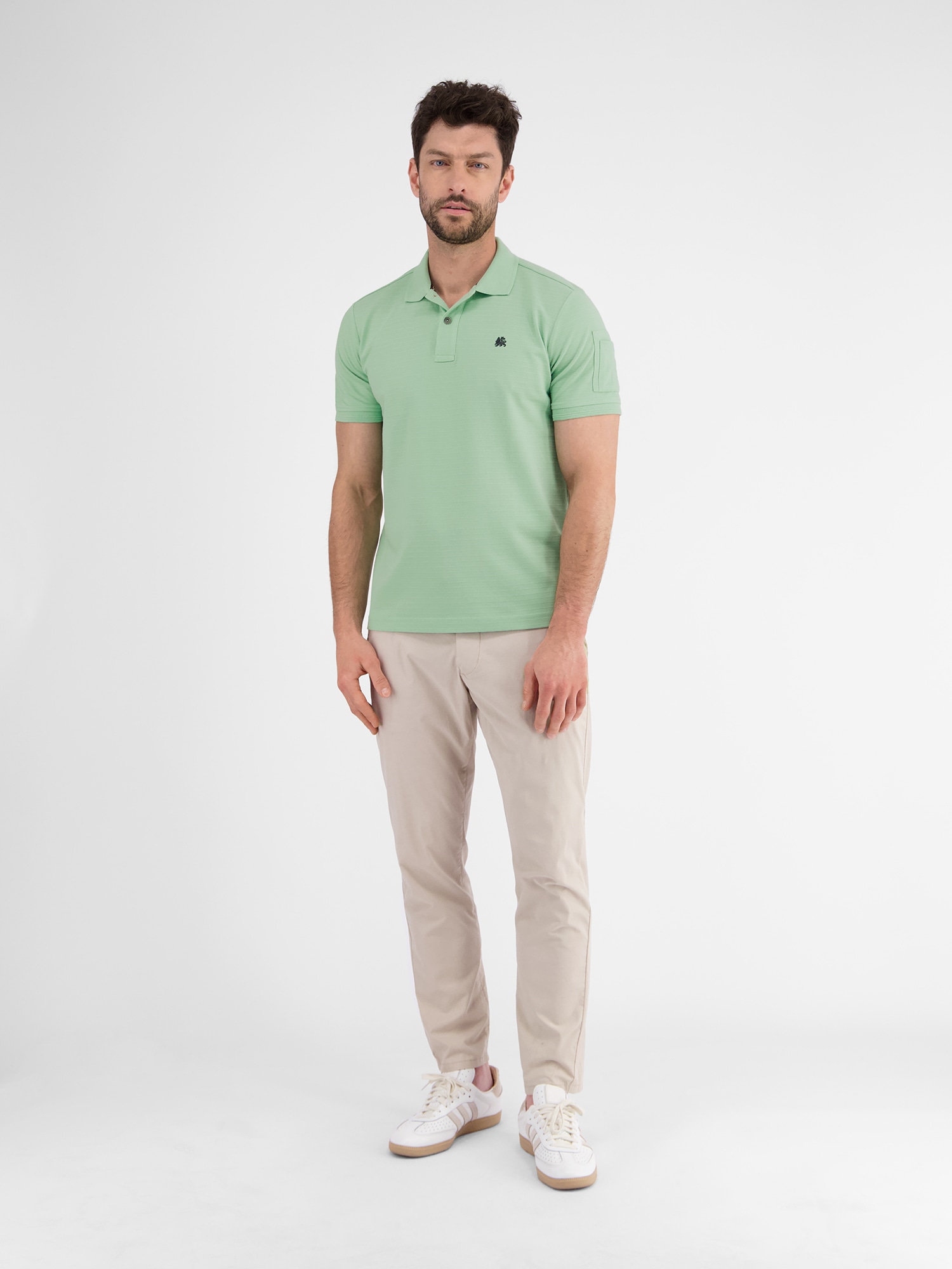 LERROS Poloshirt »LERROS Herren Poloshirt, tonal gestreift«