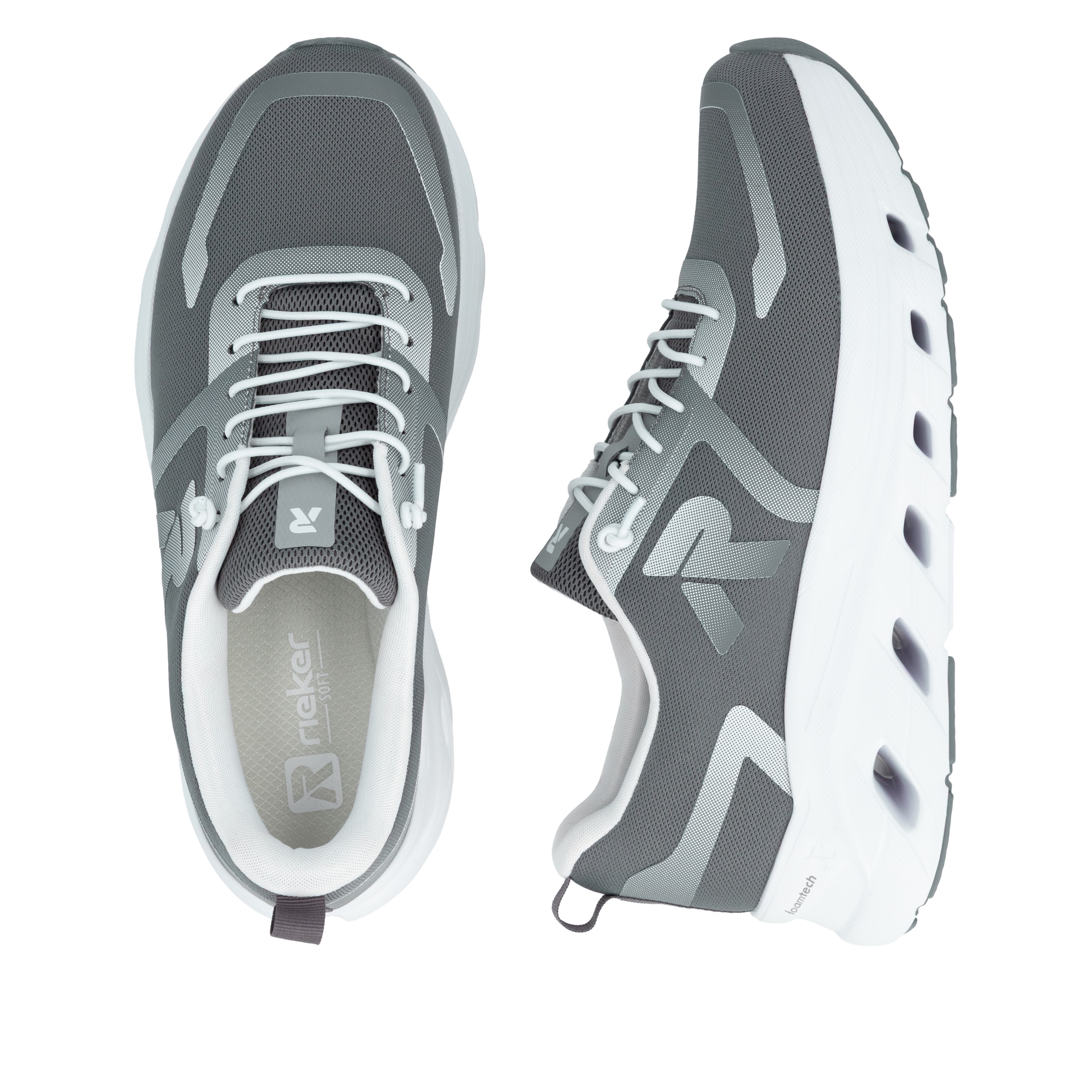 RIEKER Sport Slip-On Sneaker  Sportschuh, Freizeitsneaker, Halbschuh zum Schlupfen