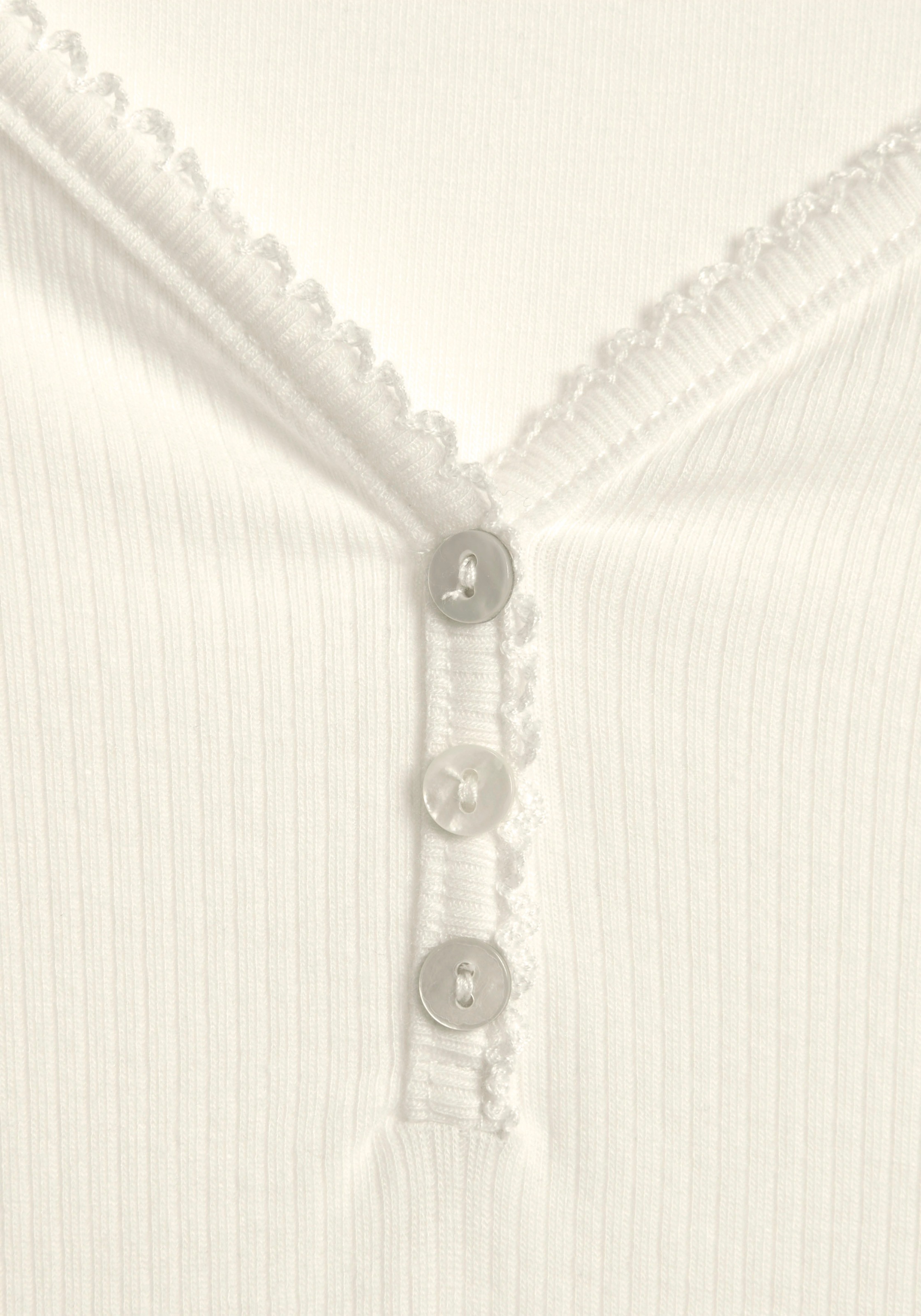 LASCANA Pyjamaoberteil, aus Rippstrick