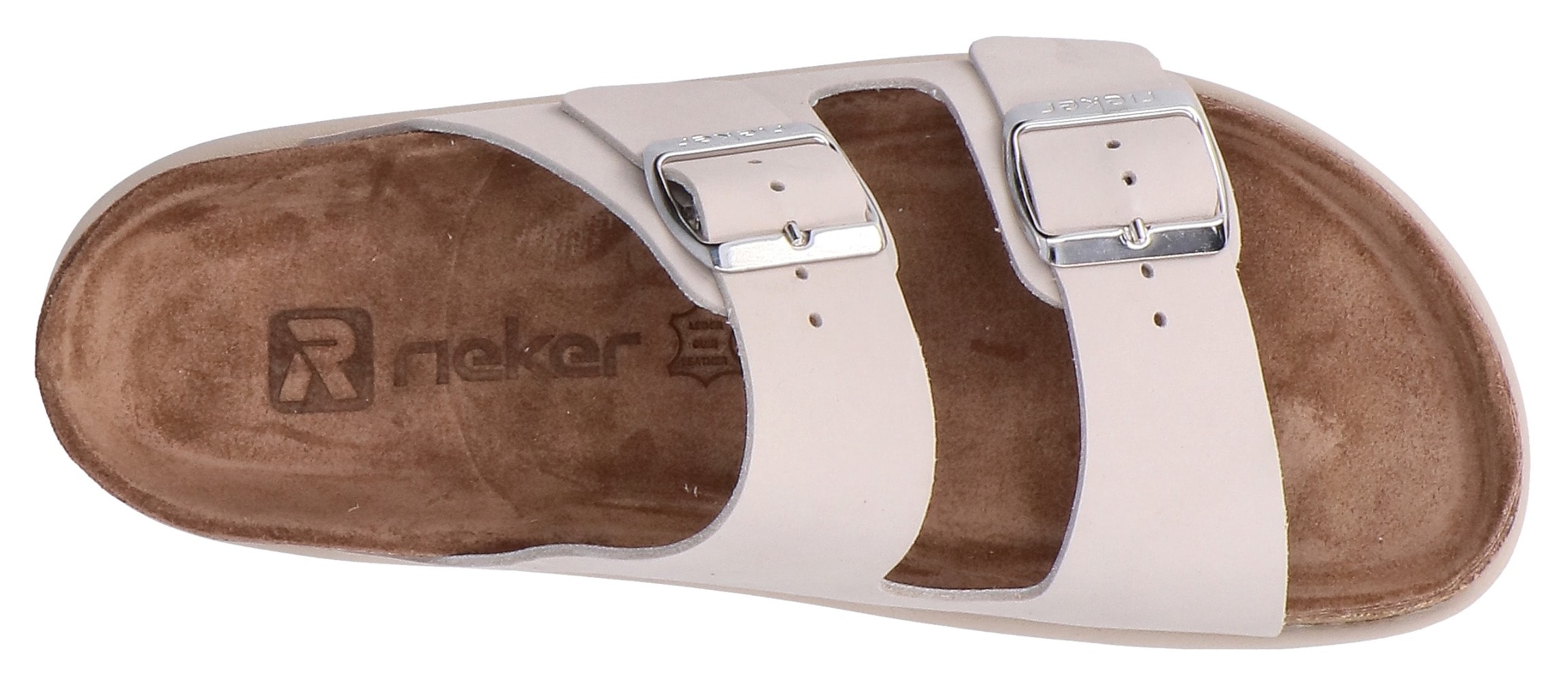 Rieker Pantolette  Hausschuh, Sommerschuh, Strandschuh, Zweischnaller mit Softfußbett