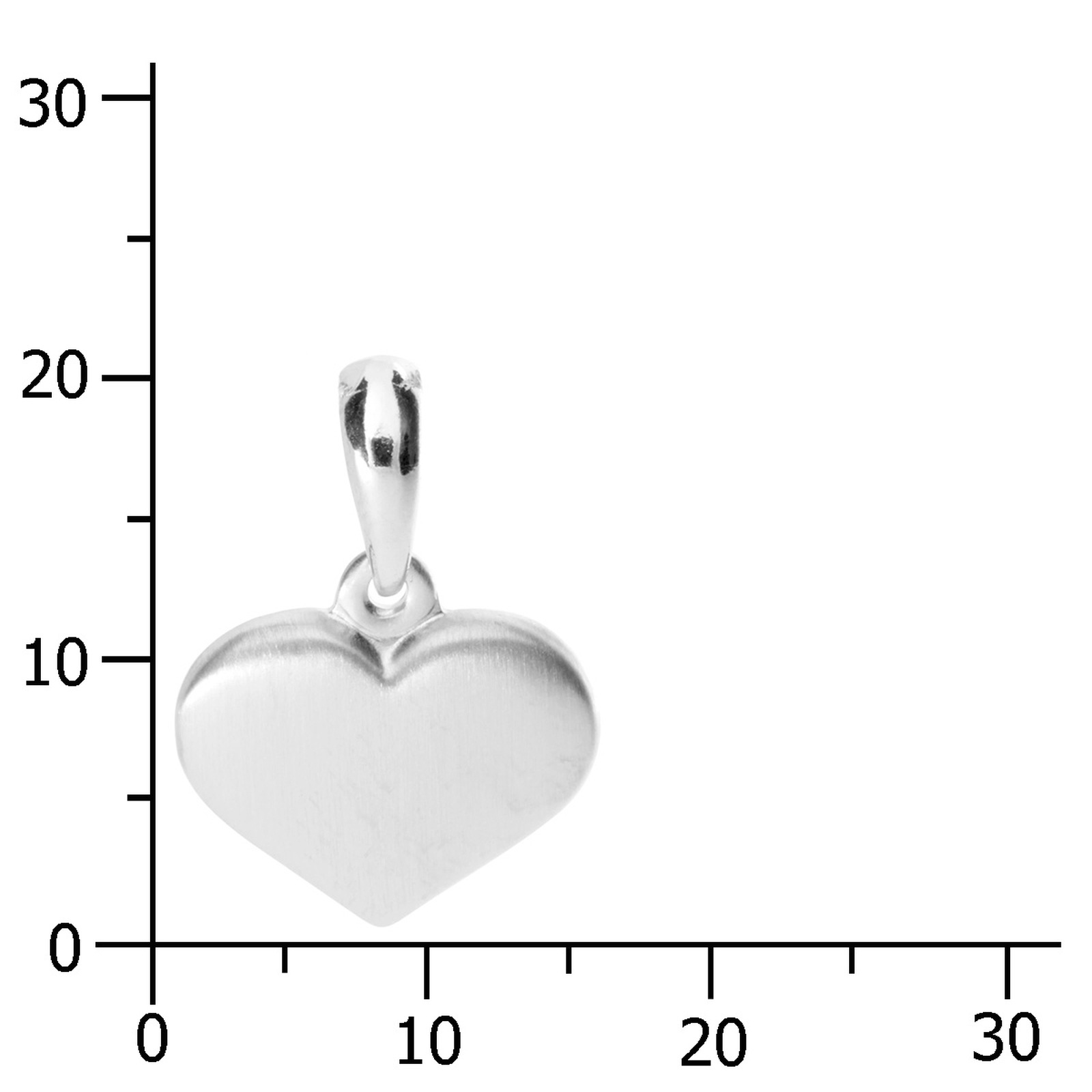 OSTSEE-SCHMUCK Kettenanhänger »- Herz 15 mm - Silber 925/000 -,«
