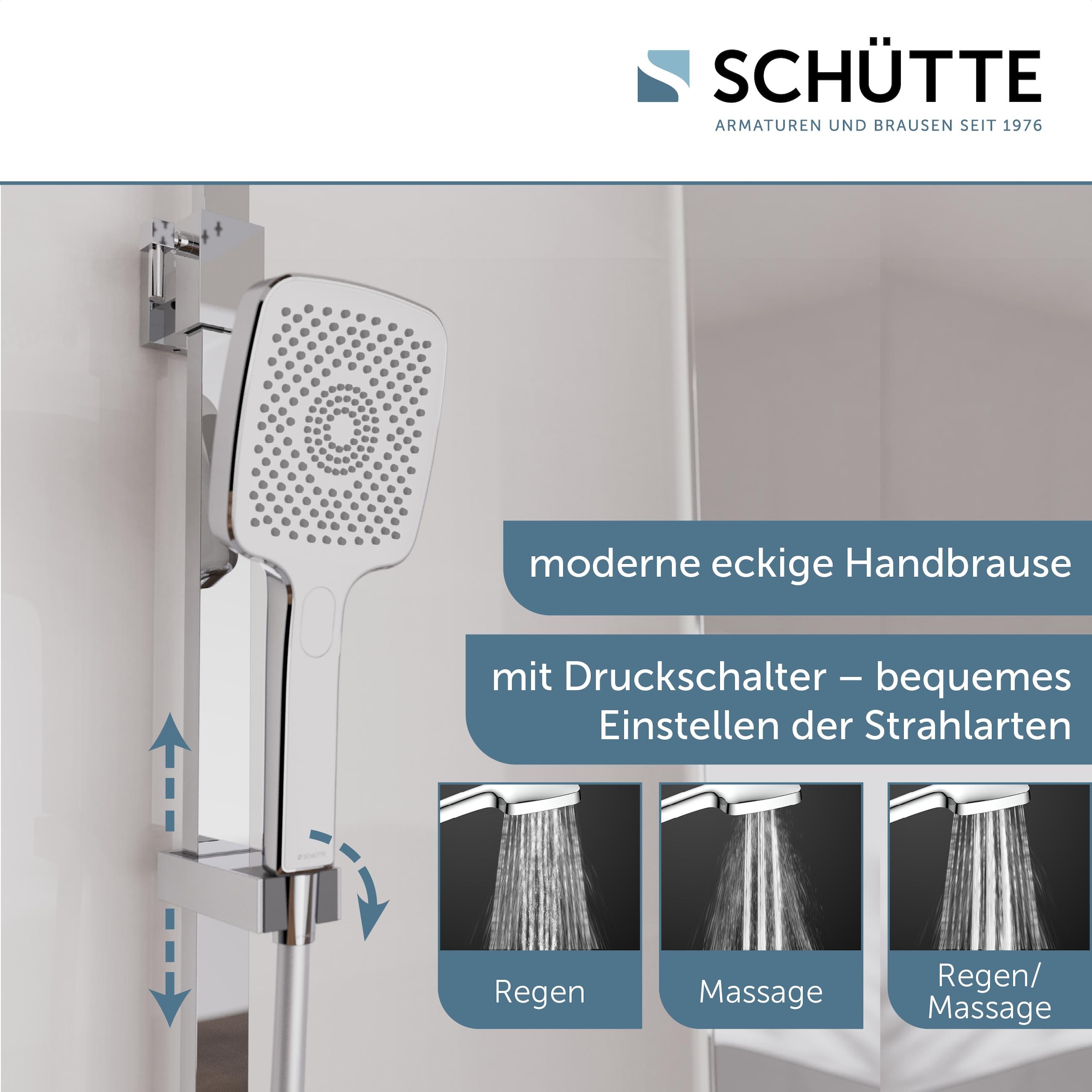 Schütte Brausegarnitur »OCEAN«, Sicherheitssperre, höhenverstellb., inkl. Glasablage, Antikalk