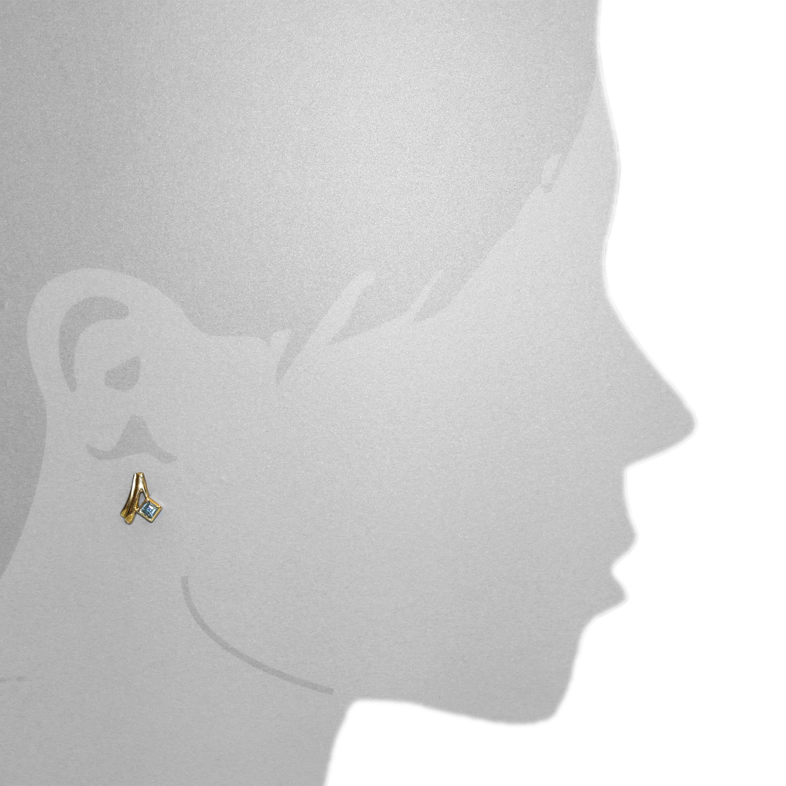 OSTSEE-SCHMUCK Paar Ohrstecker »- Talia - Gold 333/000 - Blautopas«