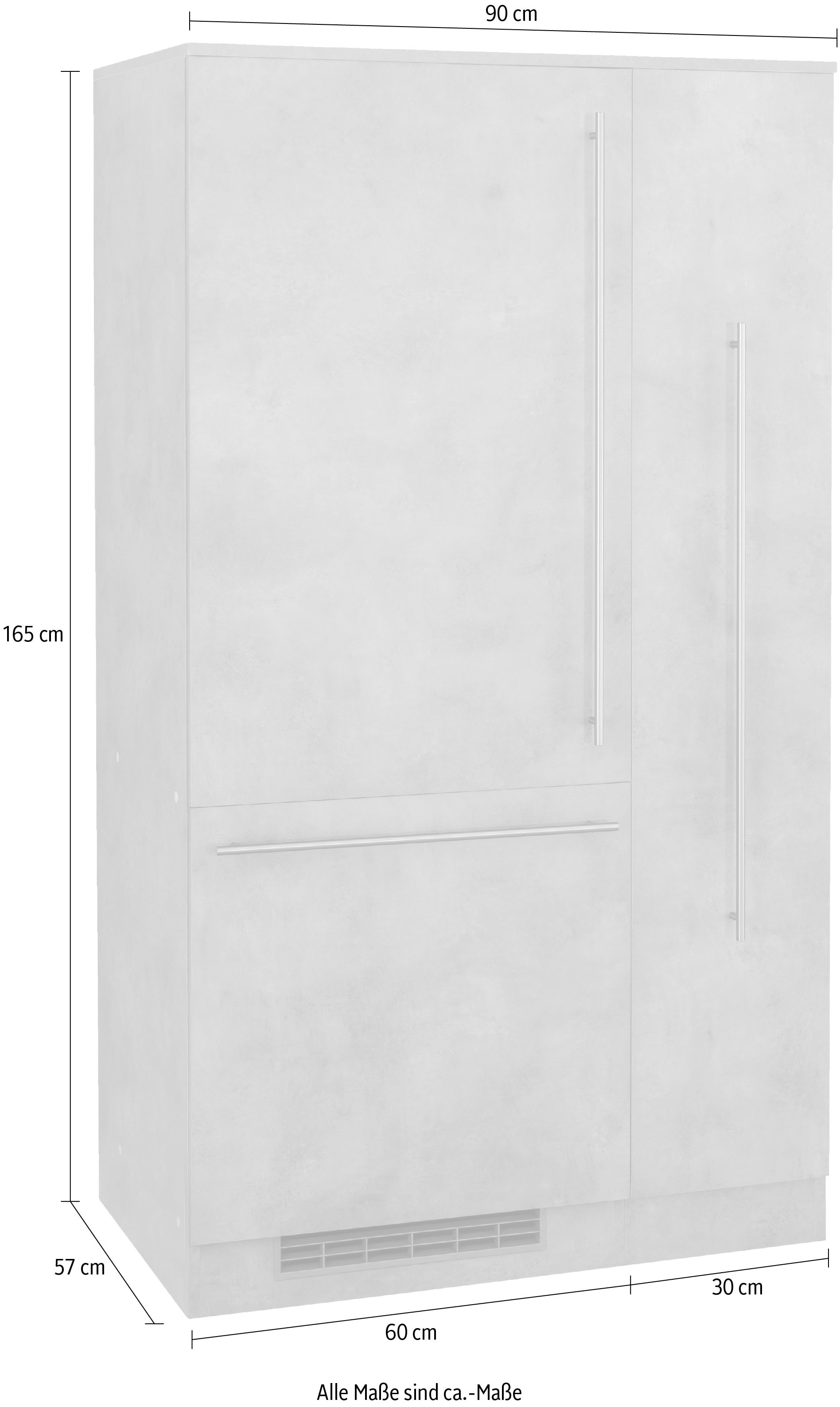 wiho Küchen Küche »Chicago«, wahlweise mit E-Geräten, Breite 90 cm