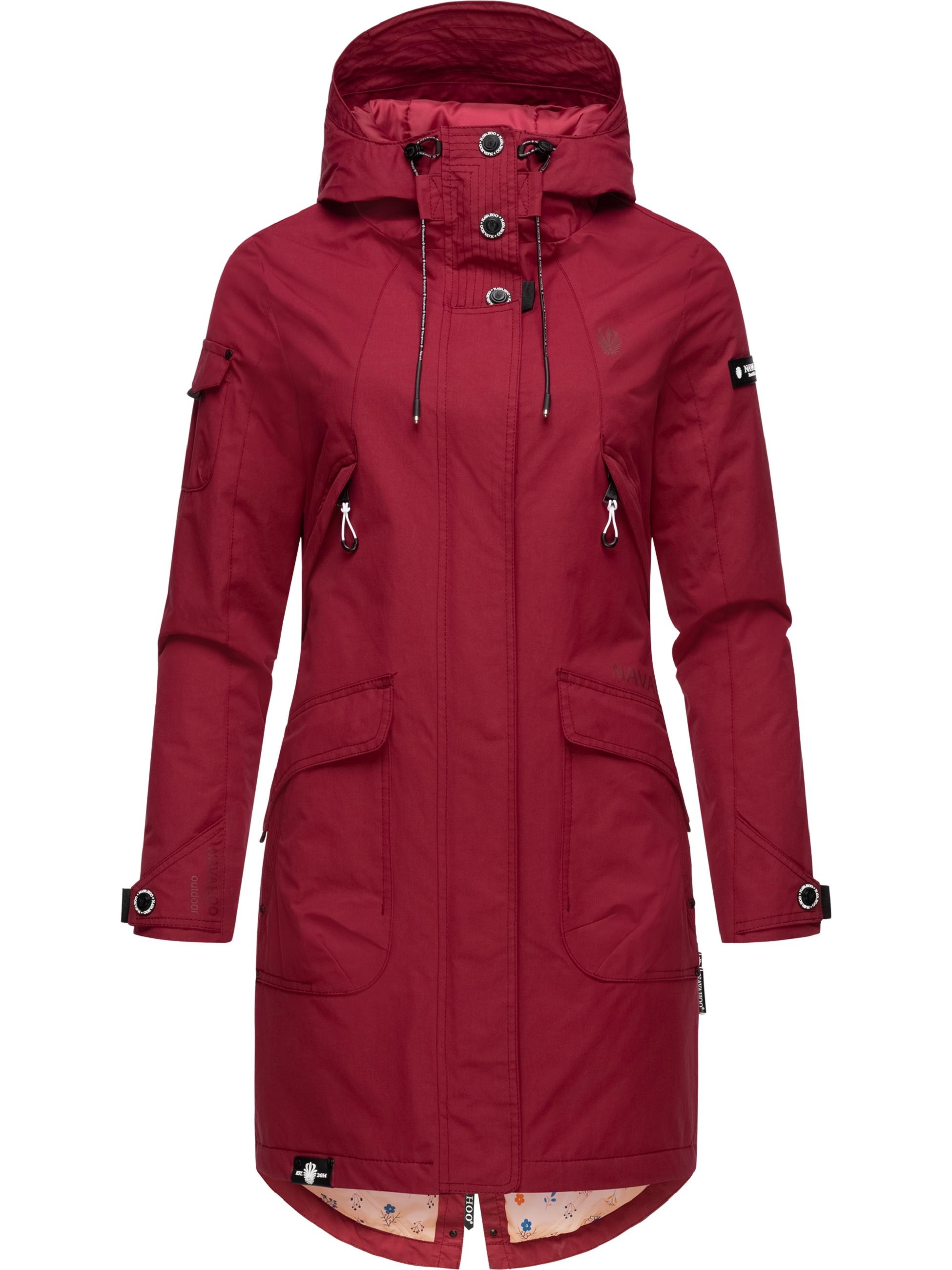 Navahoo Outdoorjacke »Übergangsjacke Pfefferschote«, mit Kapuze, moderne Damen Übergangsjacke mit Kapuze