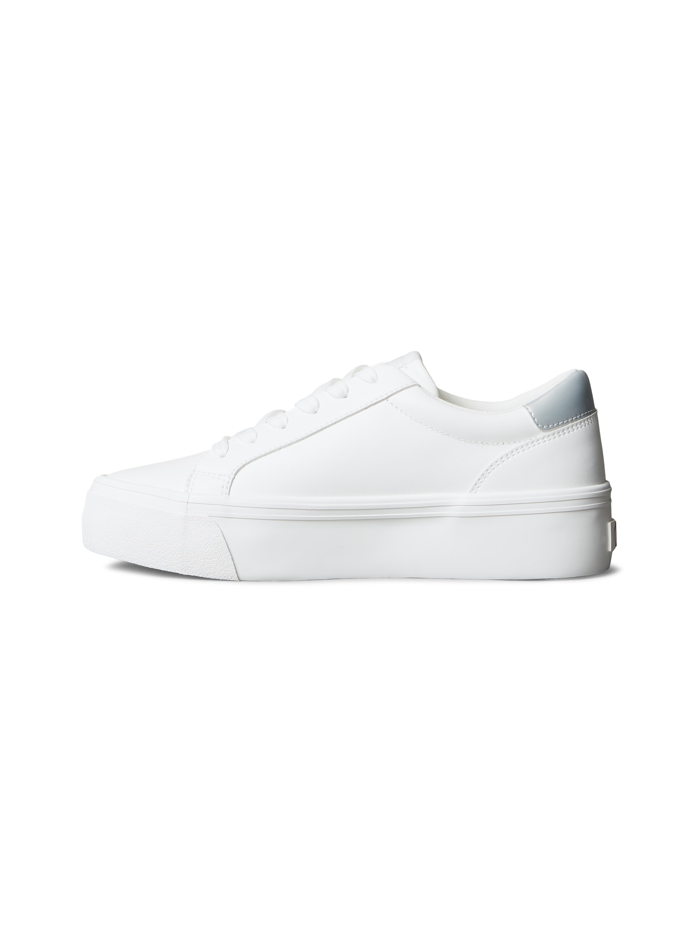 Calvin Klein Jeans Plateausneaker »VULC FLATF LTH SILVER LOGO TAG«, Halbschuh, Schnürschuh, Freizeitsneaker mit Logo