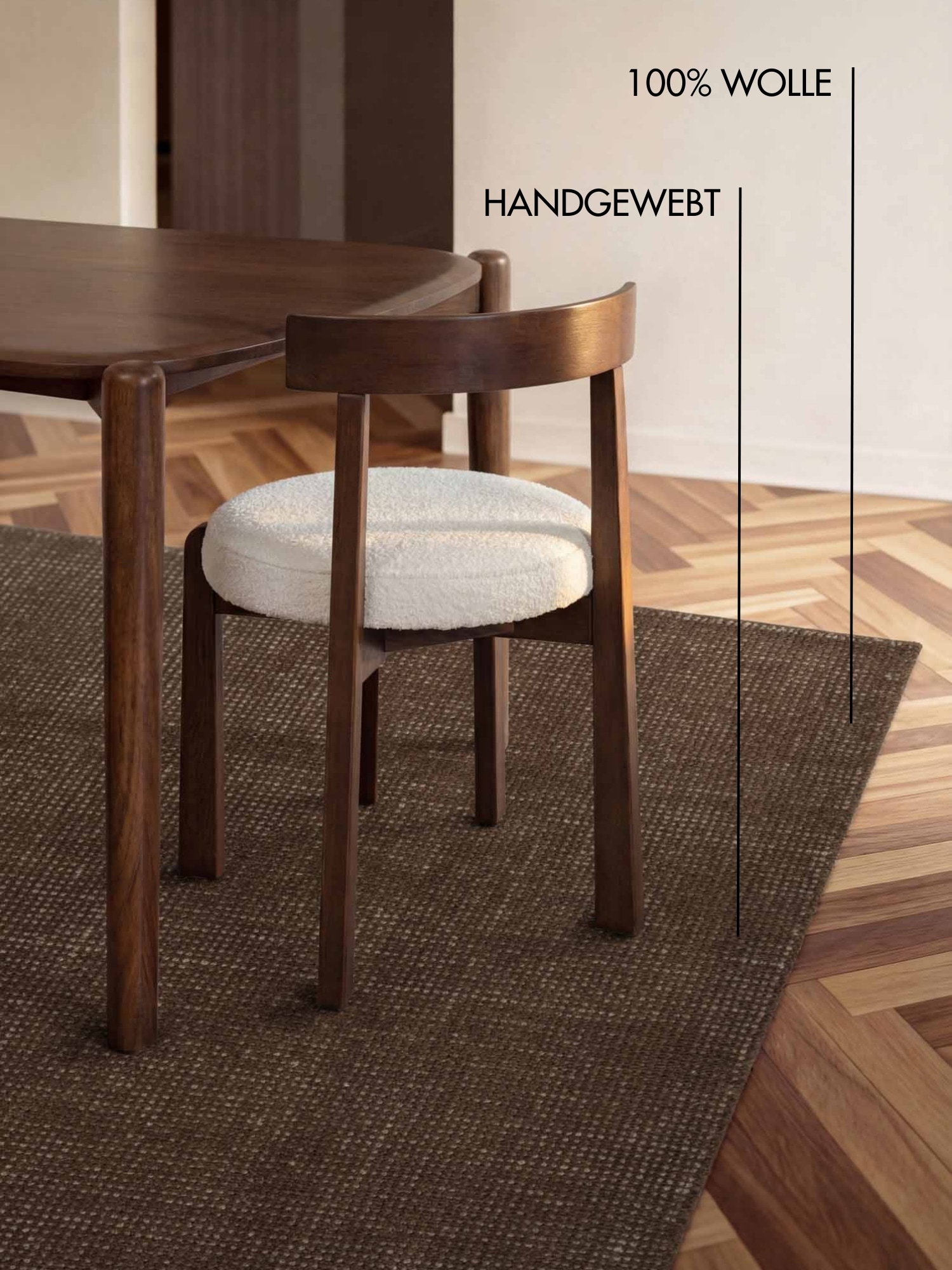 Ted Baker Wollteppich »Croom , auch in rund« rechteckig 10 mm Höhe Wolle, Natur, Handgewebt, Wohnzimmer, Schlafzimmer, Modern, Skandi