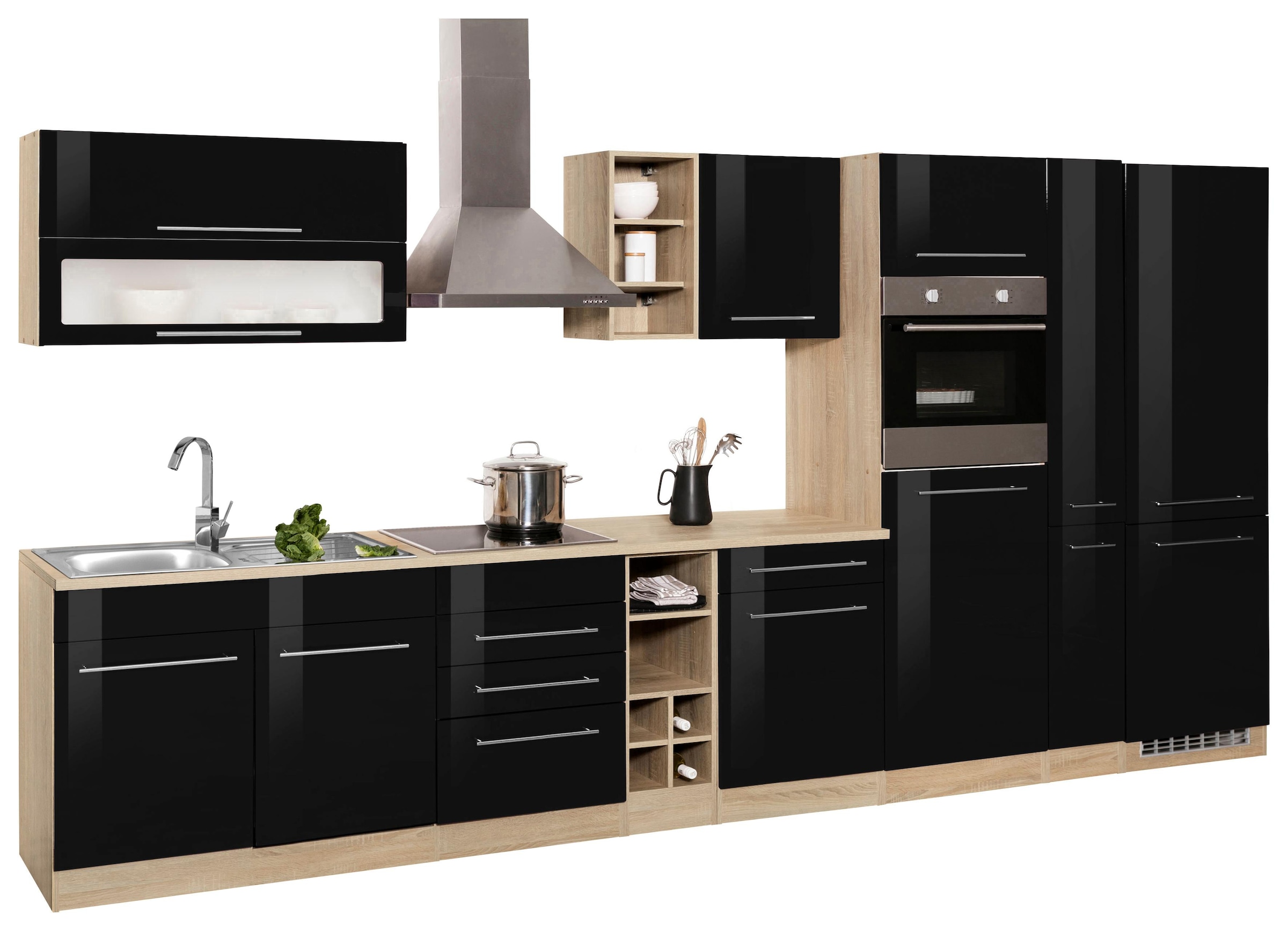 HELD MÖBEL Küchenzeile »Eton«, mit E-Geräten, Breite 390 cm bestellen  online bei OTTO | Umbauschränke