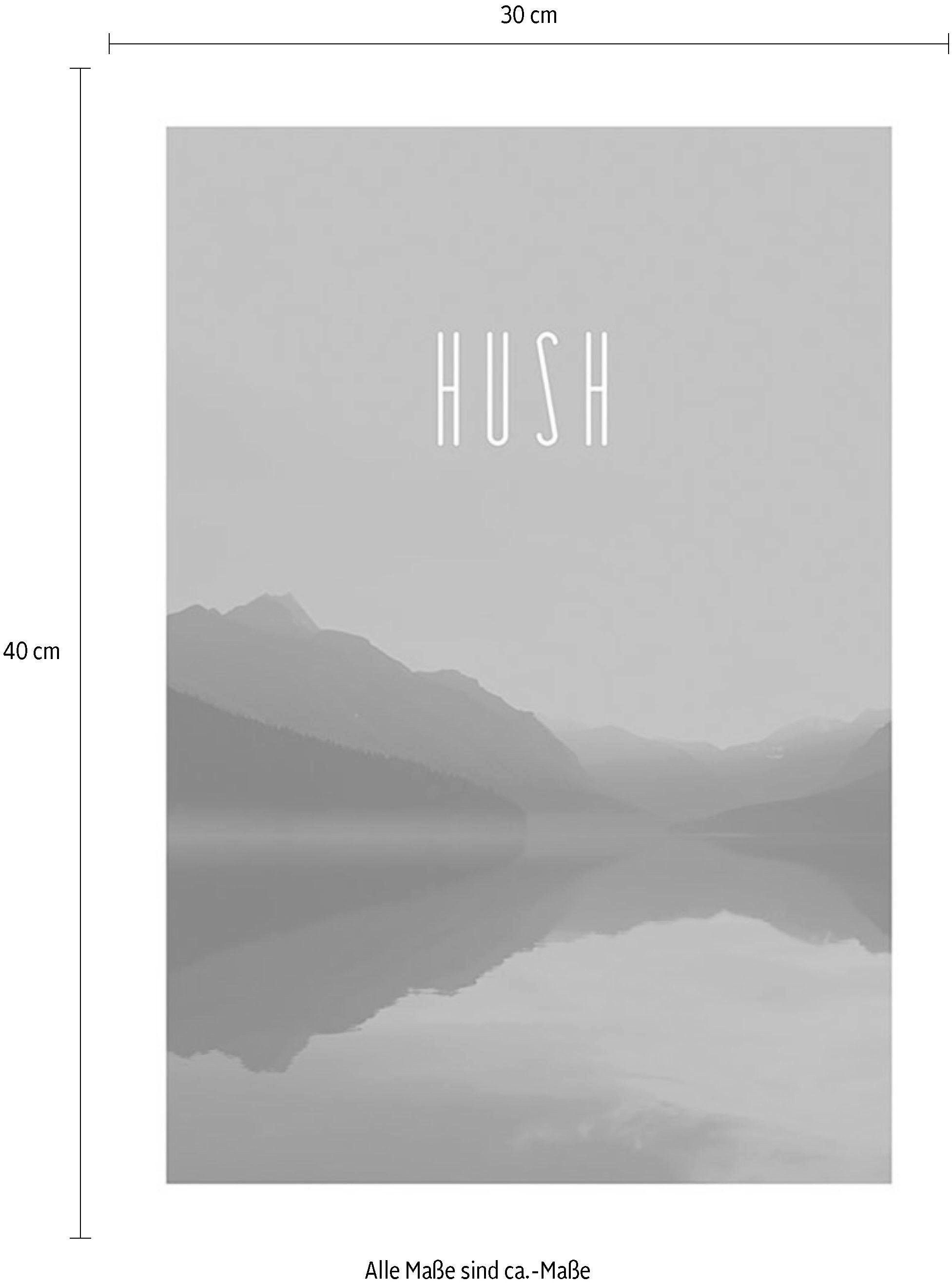 Komar Poster OTTO Hush (1 Kinderzimmer, Wohnzimmer Lake Blue«, St.), »Word Shop im Schlafzimmer, Online Natur