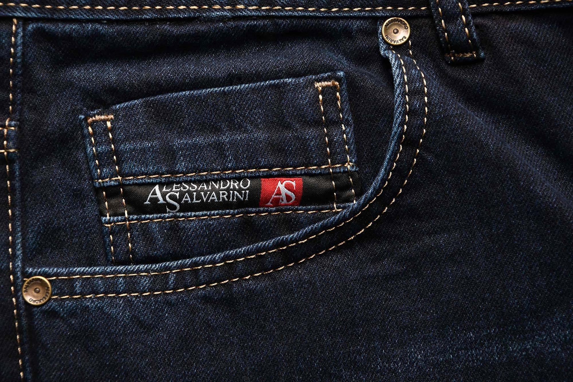 Alessandro Salvarini Regular-fit-Jeans »A. Salvarini Beppo Designer Herren Jeans Hose Basic Jeanshose Comfort Fit«