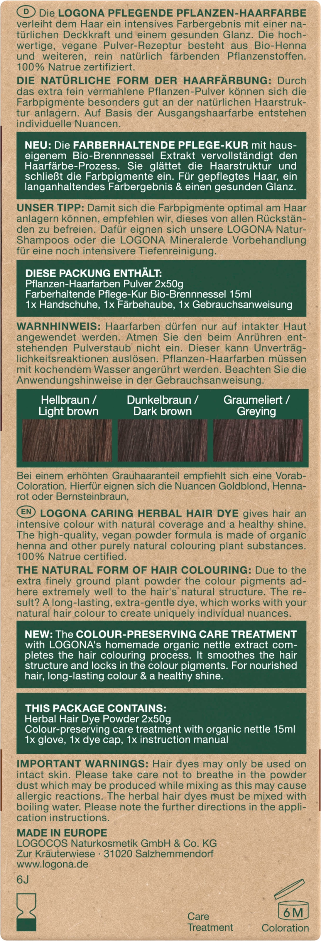 | Pulver« LOGONA OTTO Haarfarbe »Pflanzen-Haarfarbe