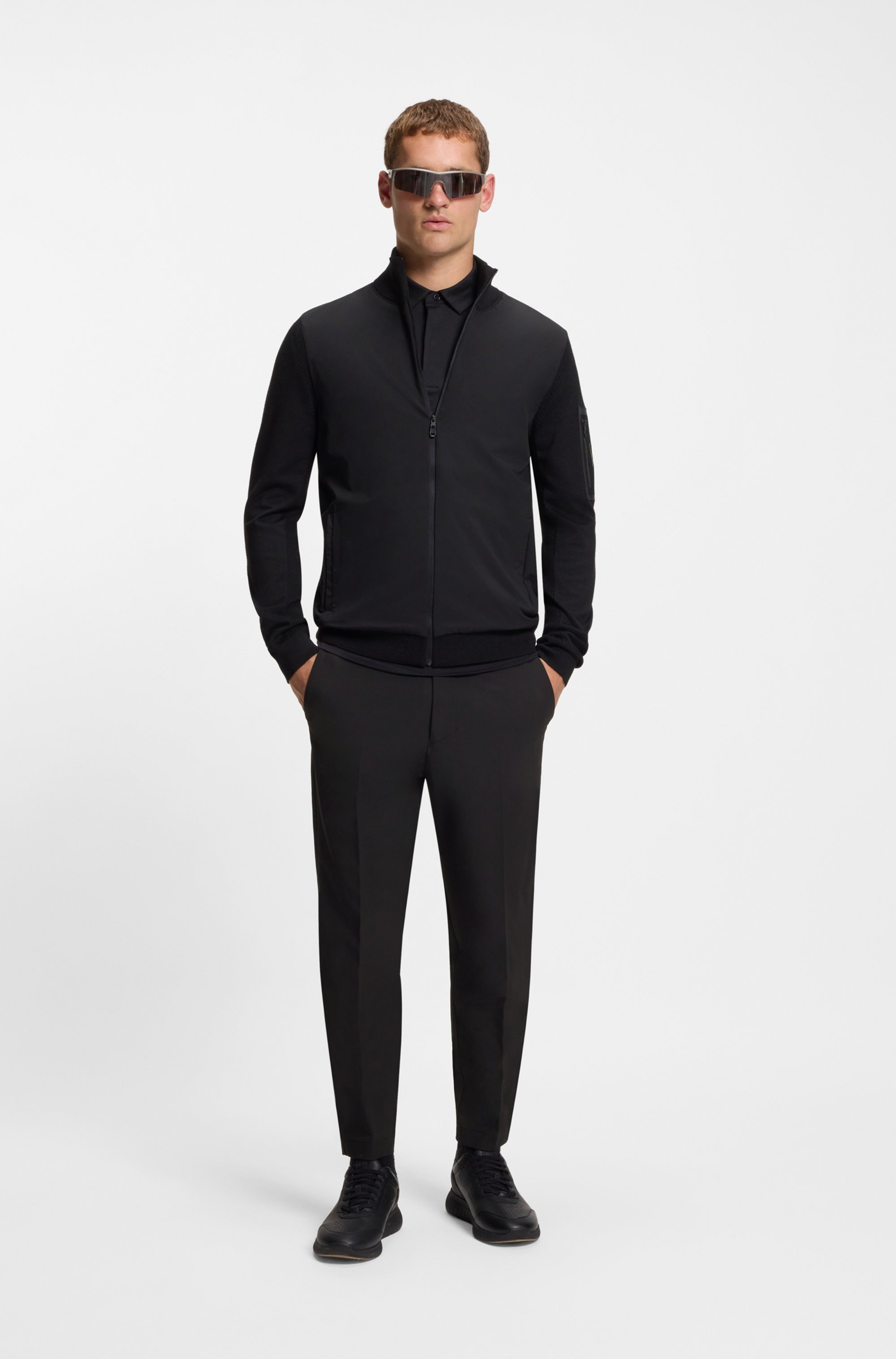 BOSS GREEN Webhose »T Convert«, Elastischer Taillenbund und Kordelzug, Gürtelschlaufen Anzughose