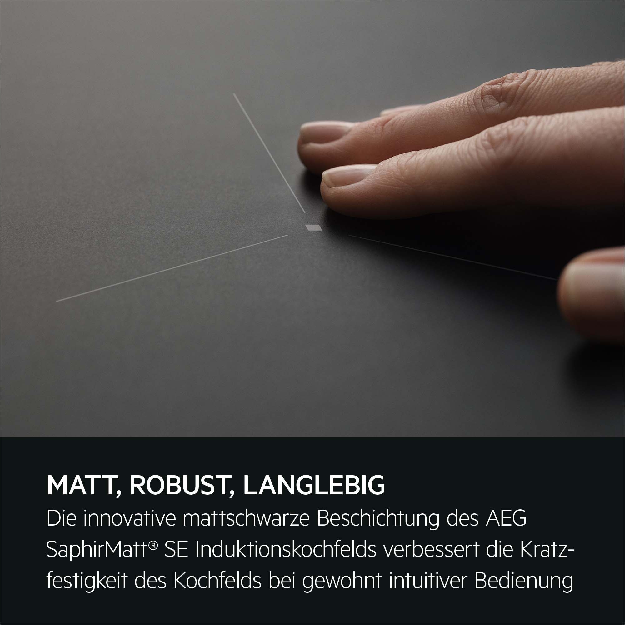 AEG Induktions-Kochfeld »TO641A0AIT« SaphirMatt® SE: 3× Kratzresistenz, robust & langlebig, Made in Germany