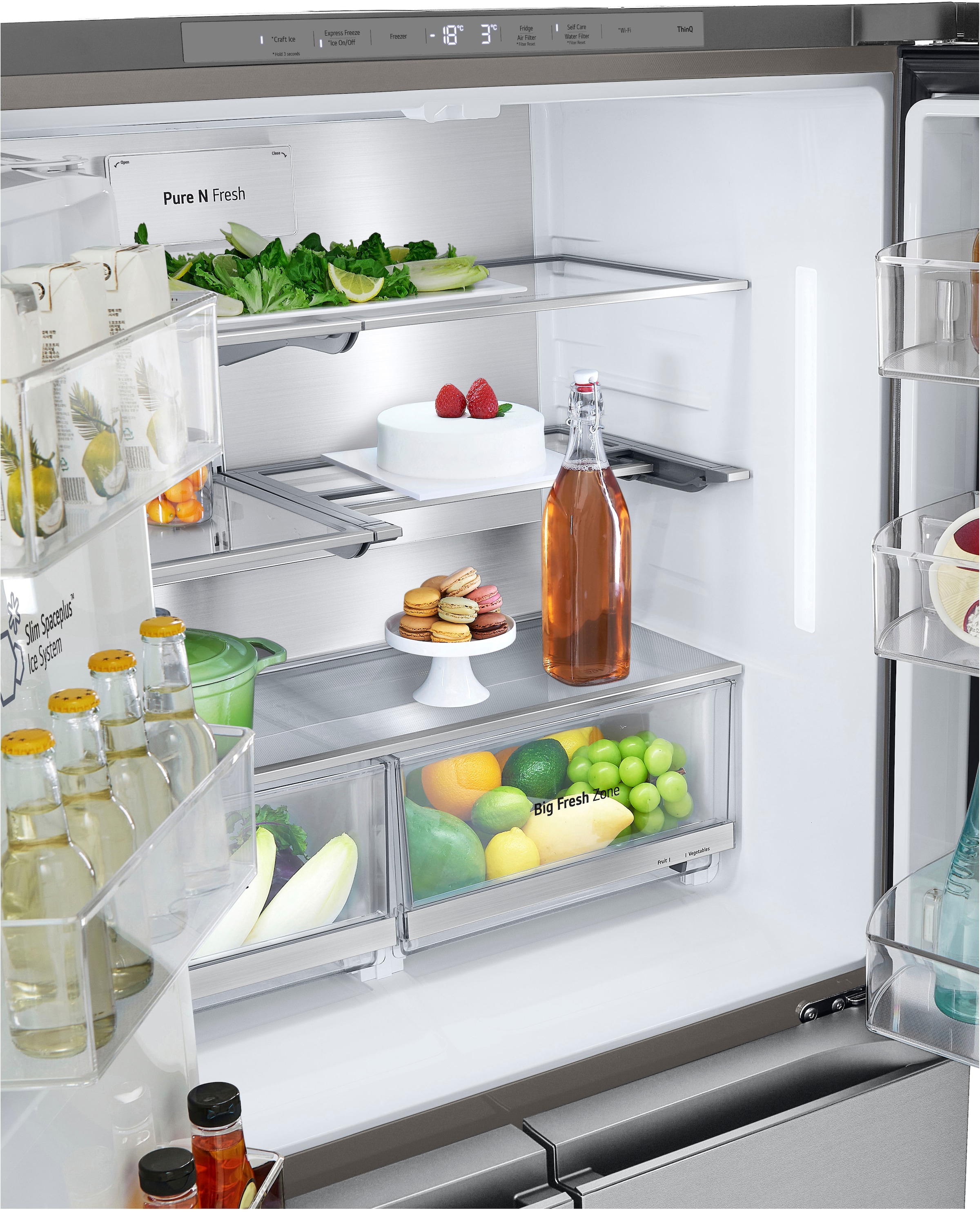 LG Multi Door »GMG960MBEE«, InstaView®: zweimal klopfen, reinschauen! mit Craft Ice - Spender