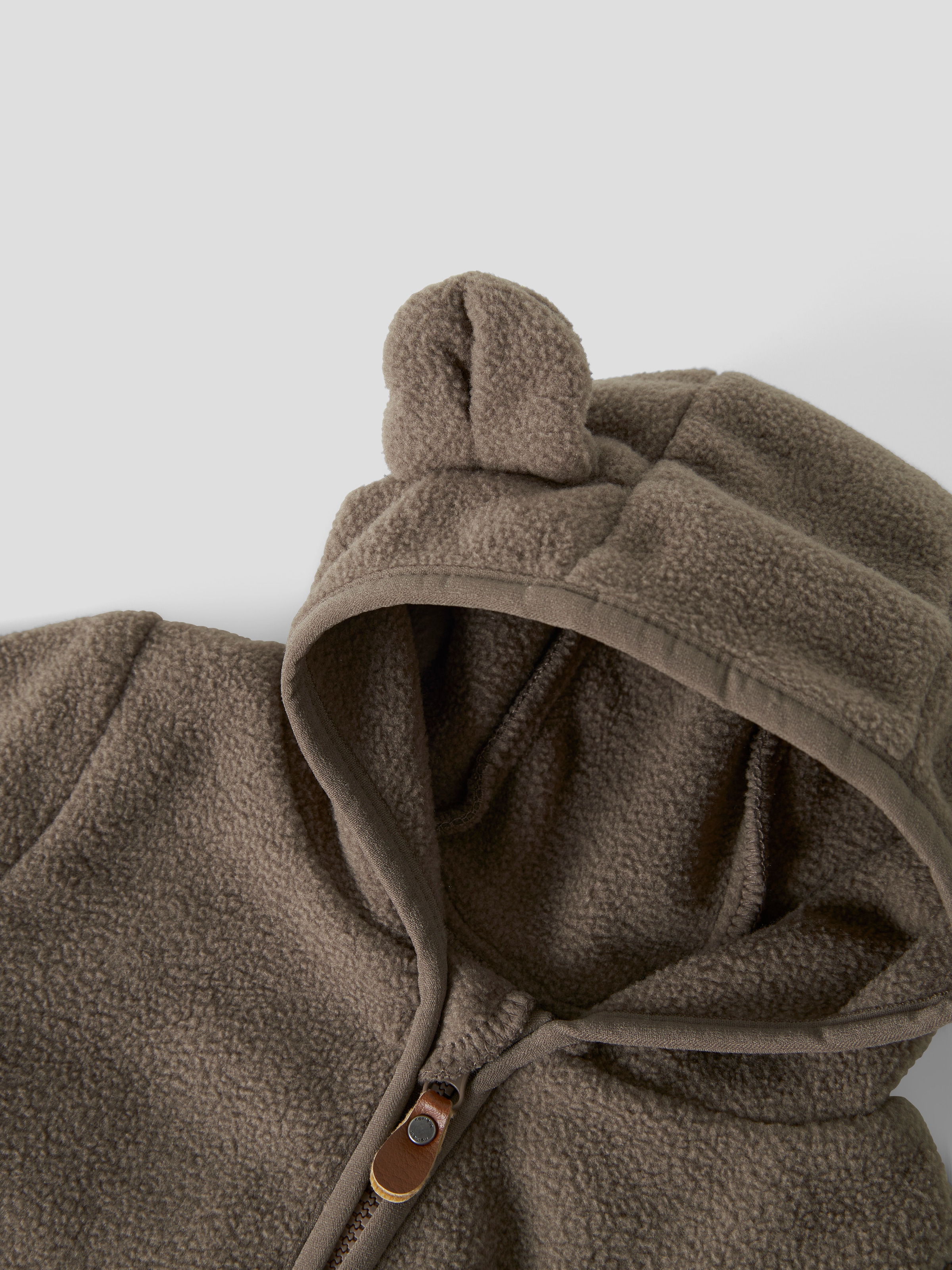 Name It Kapuzenfleecejacke »NBNMEEKO FLEECE JACKET MELANGE« mit Kapuze Fleece, Reißverschluss mit Kinnschutz