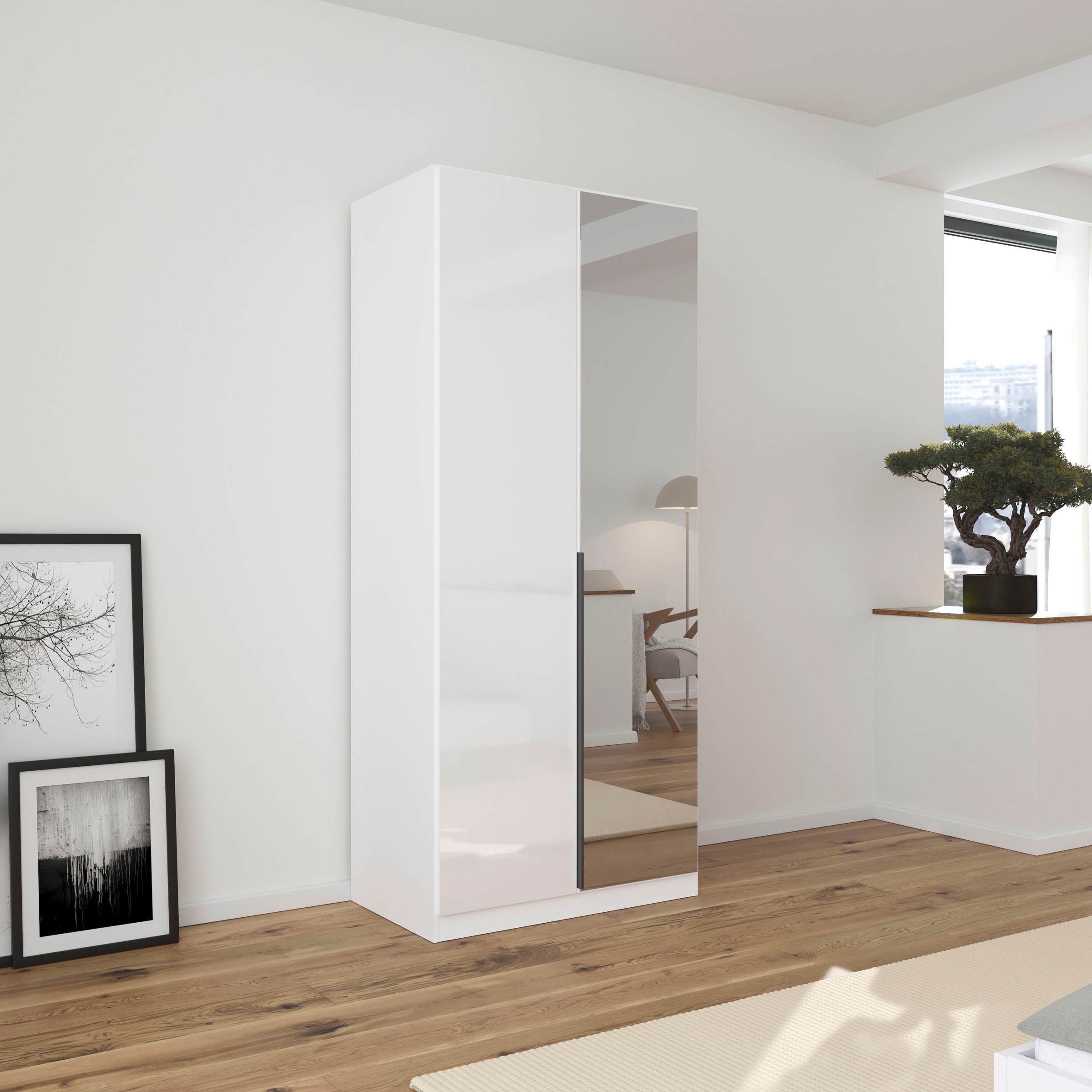 rauch Drehtürenschrank »Kleiderschrank Schrank Garderobe AGORDO mit Dekor- oder Hochglanzfront«, (in zwei Griff-Farben, Breiten 91-360 cm), durchdachte Innenausstattung, in 7 Breiten und 2 Höhen MADE IN GERMANY