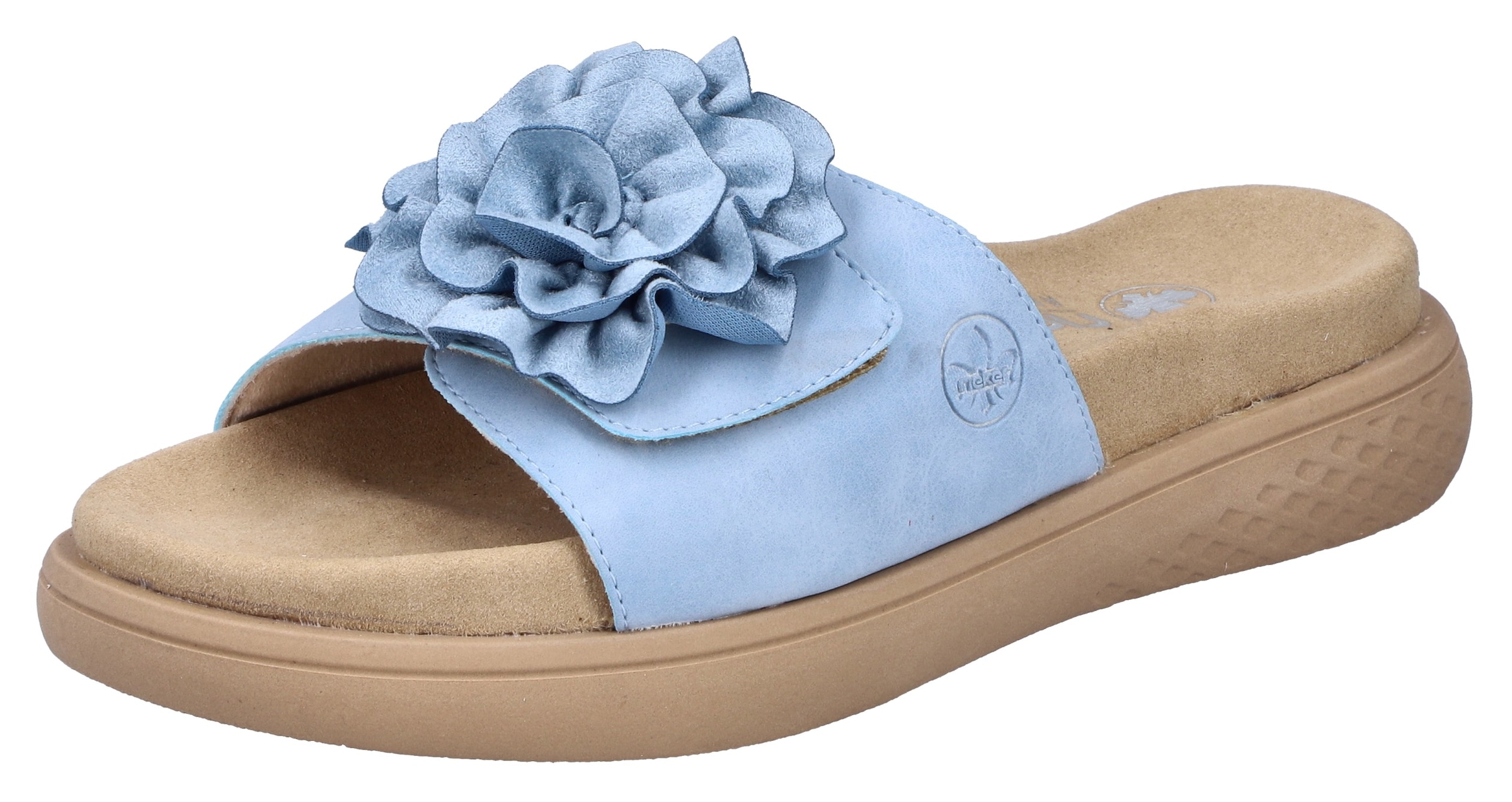 Rieker Pantolette  Sommerschuh, Hausschuh, Strandschuh mit bequemem Fußbett