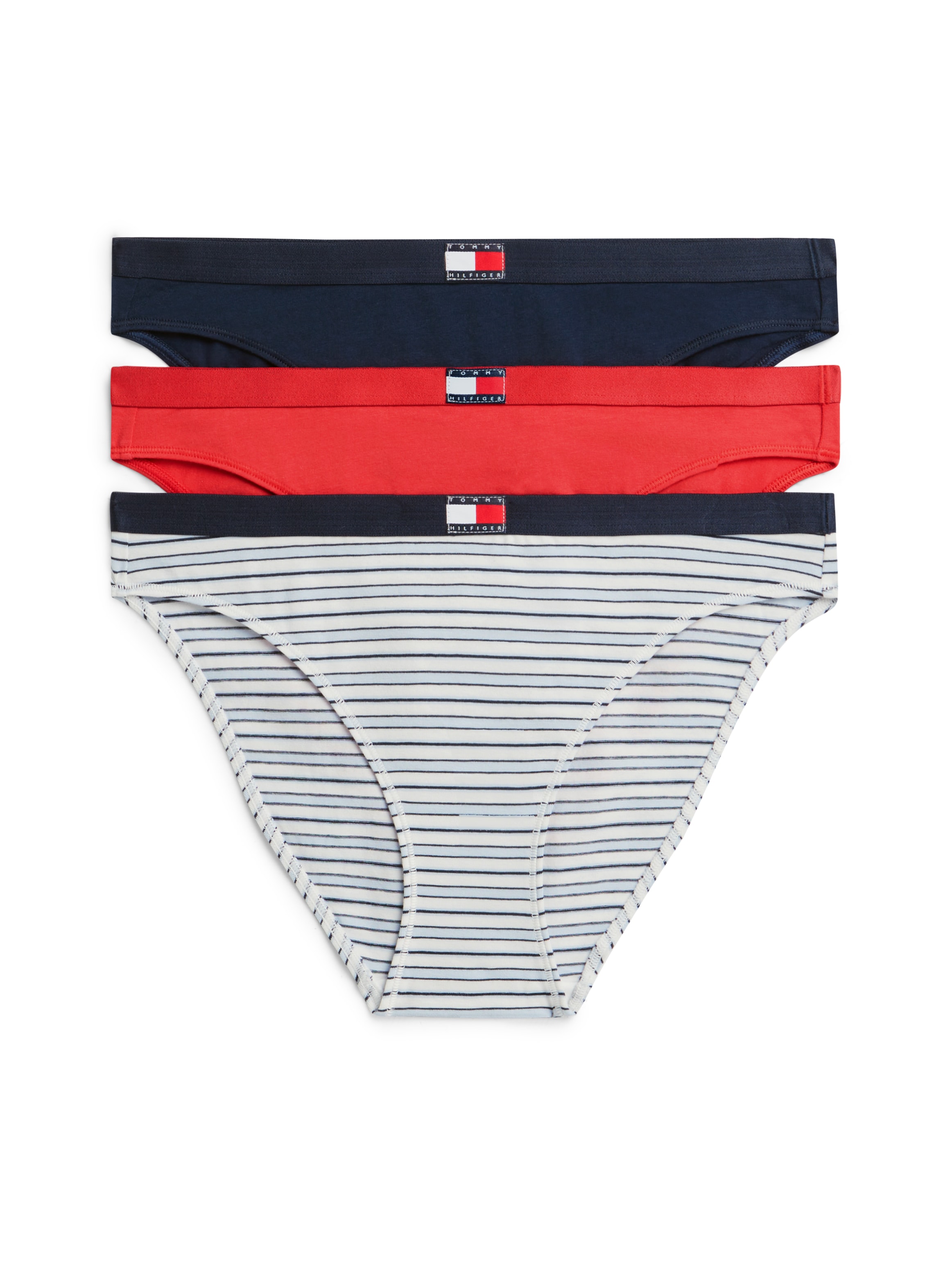 Tommy Hilfiger Underwear Slip »3 PACK BIKINI (EXT.SIZES)« Packung, 3 Stk. Logo am Bund, aus Baumwoll-Stretch