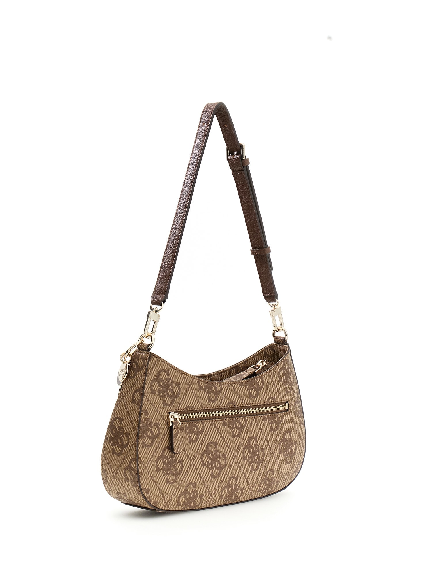 Guess Schultertasche »NOELLE II TOP ZIP SHOULDER BAG« Damen Umhängetasche, Handtasche mit GUESS-Logo-Schmuckelement