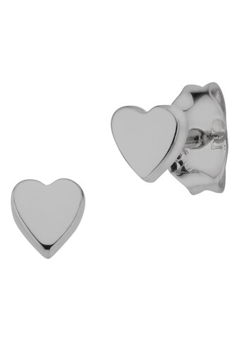 CAÏ Paar Ohrstecker »925/- Sterling Silber rhodiniert Herz«, Ohrstecker kaufen