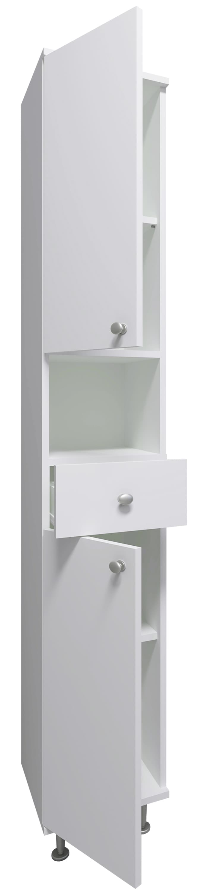 VCM Hochschrank »Badmöbel Hochschrank Badschrank Schublade Nilosi« 1 Stk. tlg.