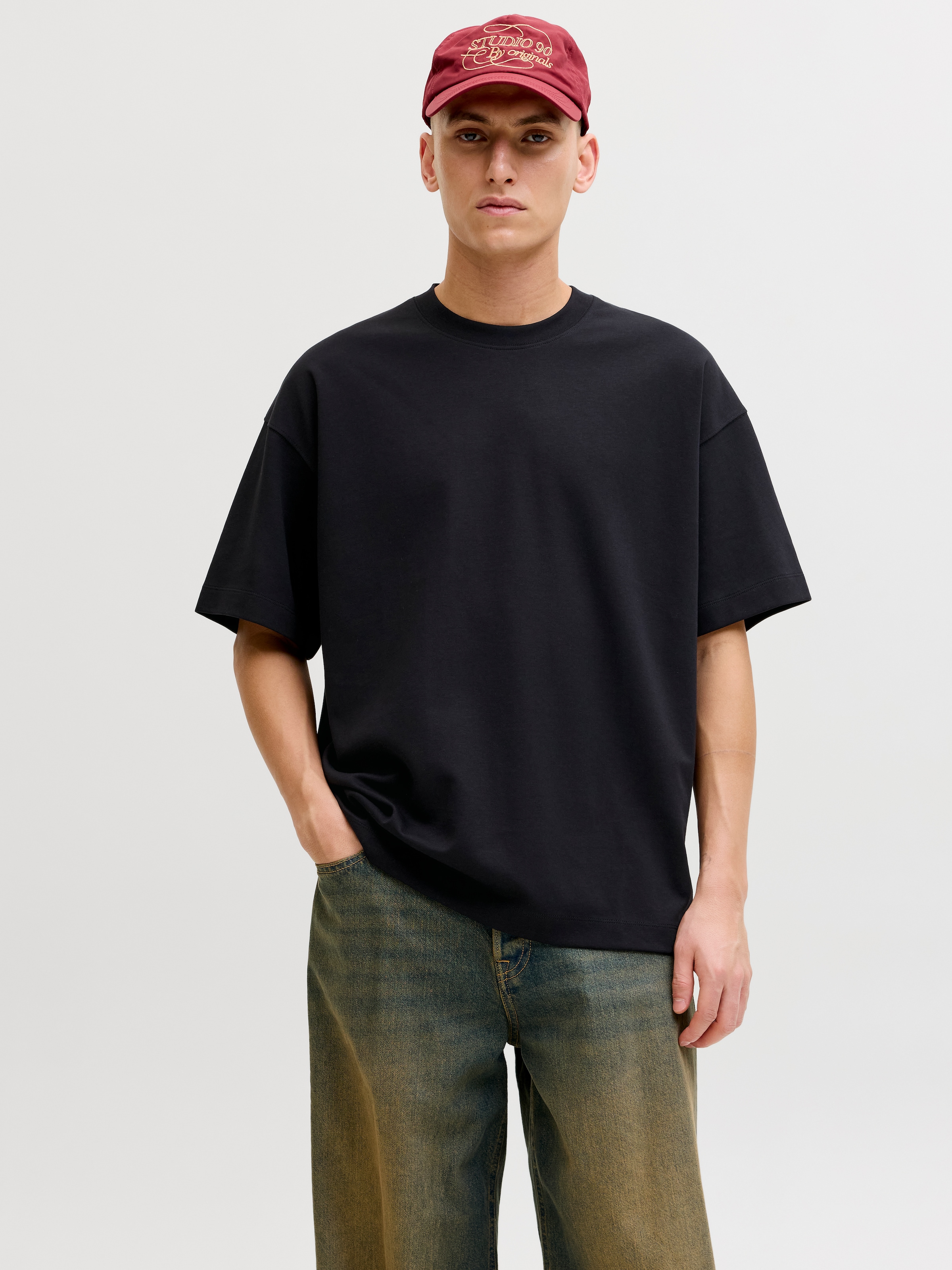 Jack & Jones T-Shirt »JJEBARRON TEE SS O-NECK NOOS« Baumwollmischung, loose fit