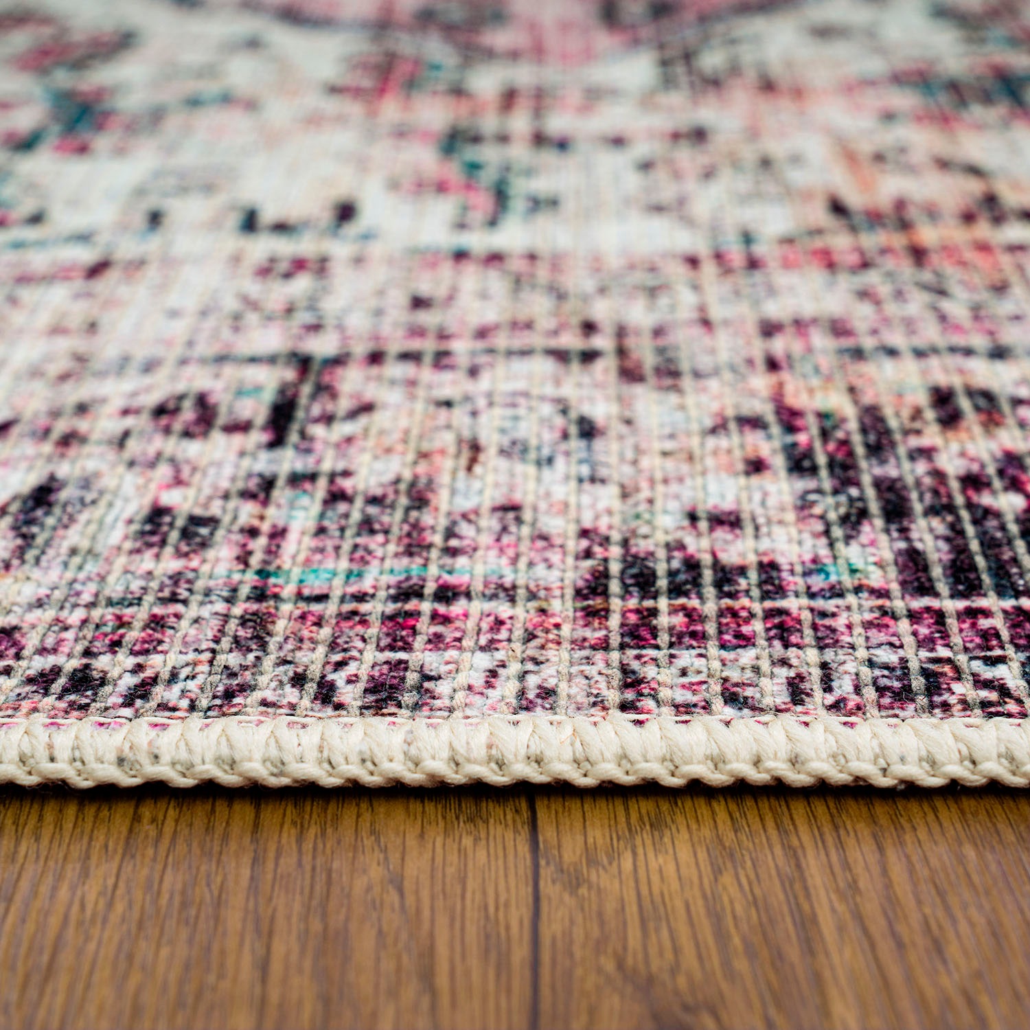 Paco Home Teppich »Lyon 337«, rechteckig, 4 mm Höhe, Kurzflor, Orient-Optik, Vintage Design, waschbar