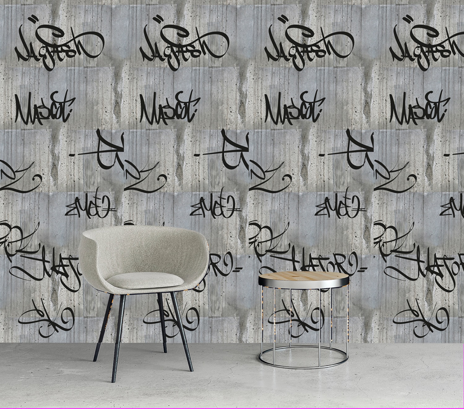 queence Vinyltapete »Natalia«, bedruckt-clean-unifarben-minimalistisch-Abriebeffekte-Steinoptik, 90x250cm, selbstklebend, kinderleichte Anbringung, Sticker