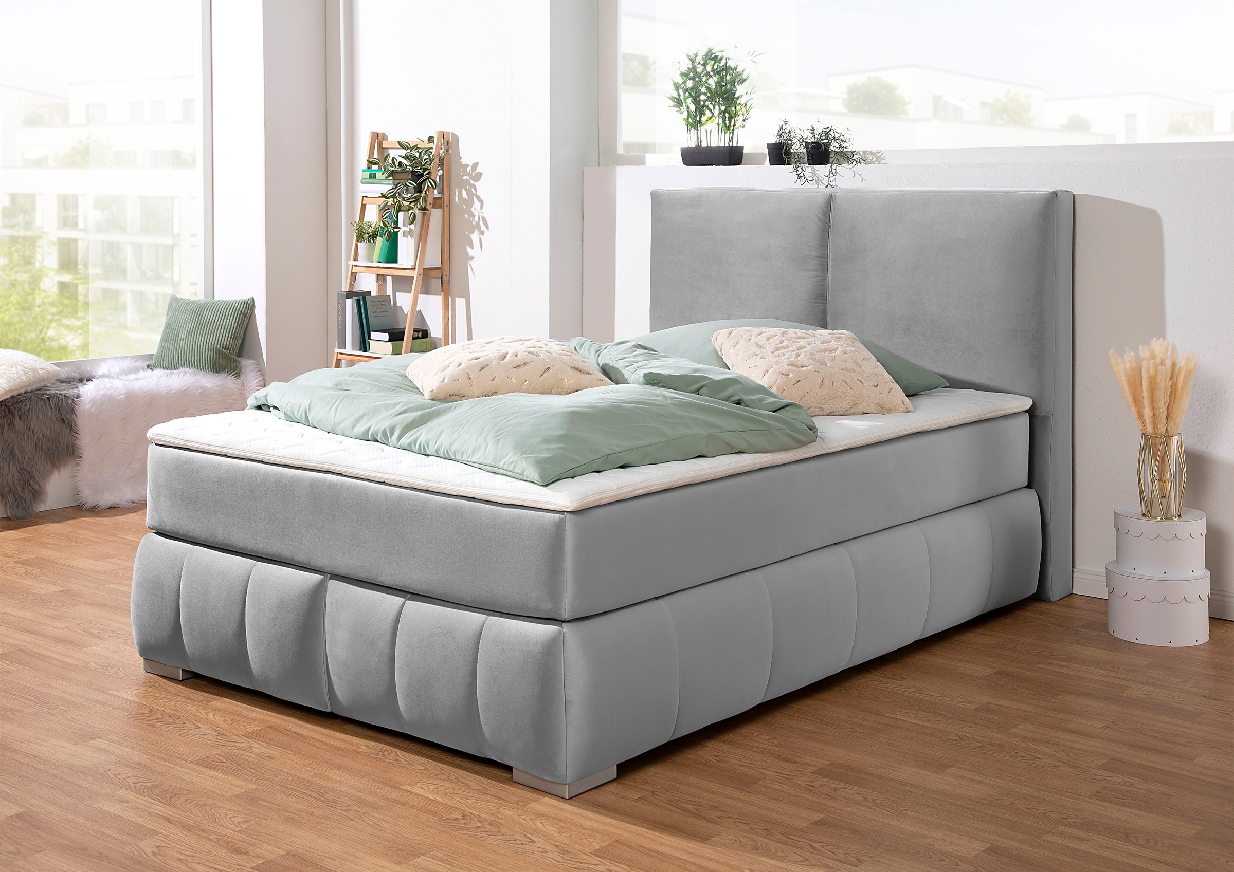 Guido Maria Kretschmer Home&Living Boxspringbett »Wehma«, inkl. Topper in 3 verschiedenen Matratzen, auch in Samtstoff