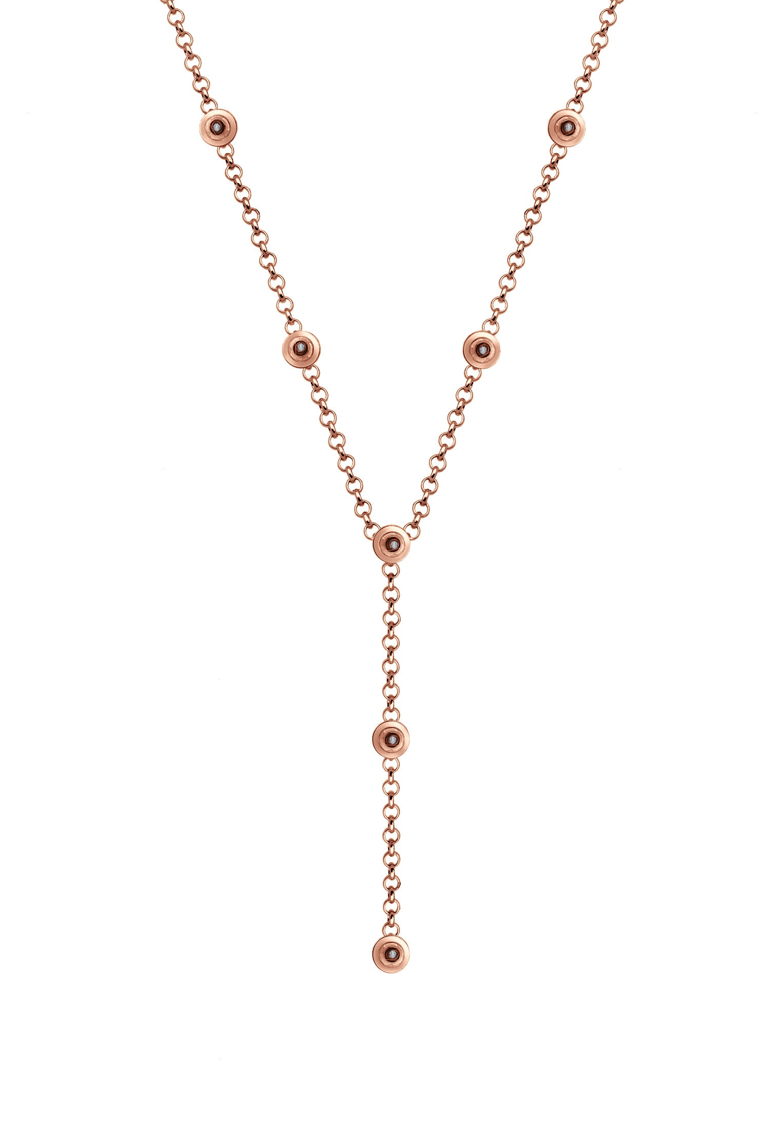 Elli Y-Kette »Halskette Y-Kette mit Kristalle in 925 Silber«