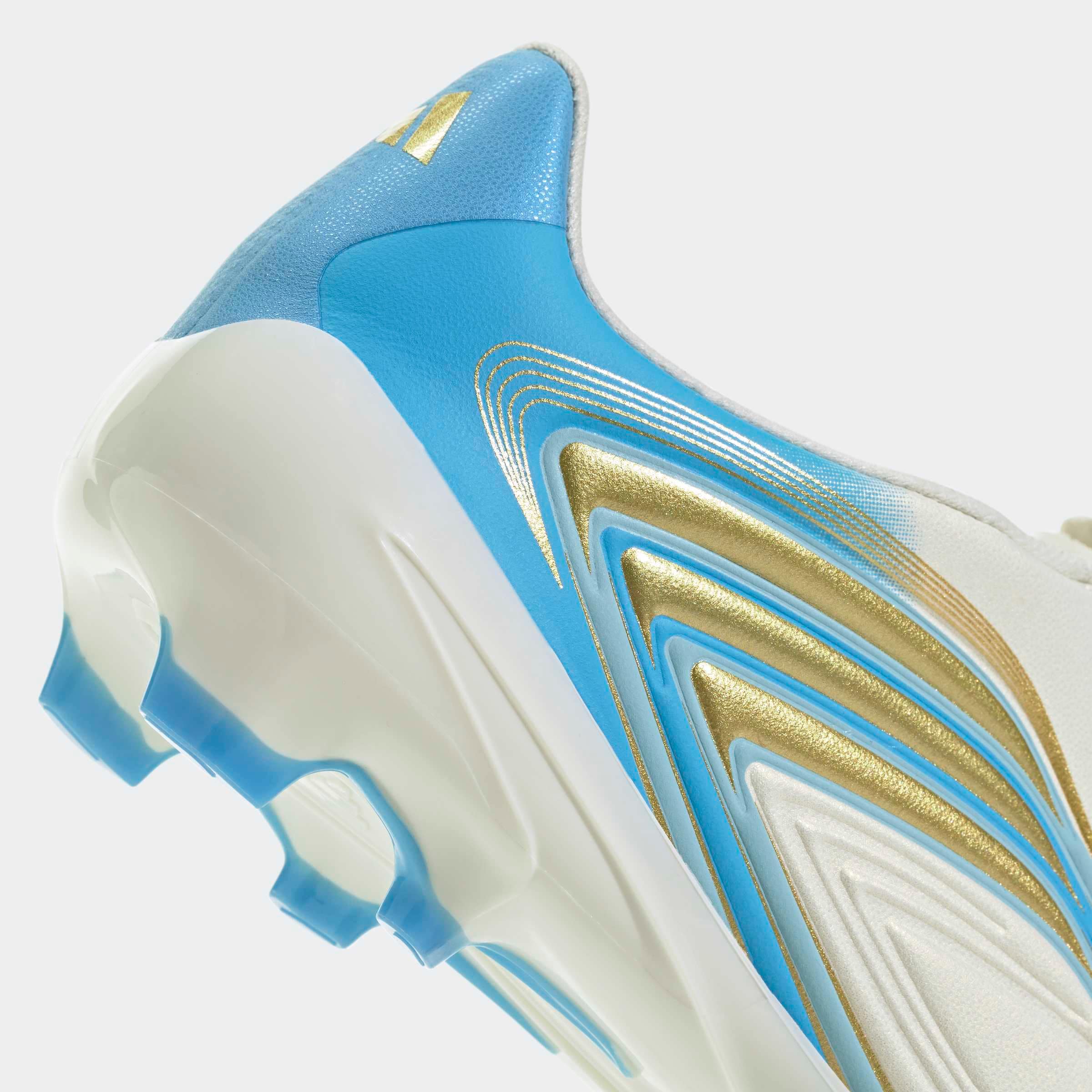 adidas Performance Fußballschuh »F50 MESSI LEAGUE KIDS , FESTE BÖDEN, OHNE SCHNÜRSENKEL«  Außensohle für Rasen und feste Böden, für Jugendliche & Kinder