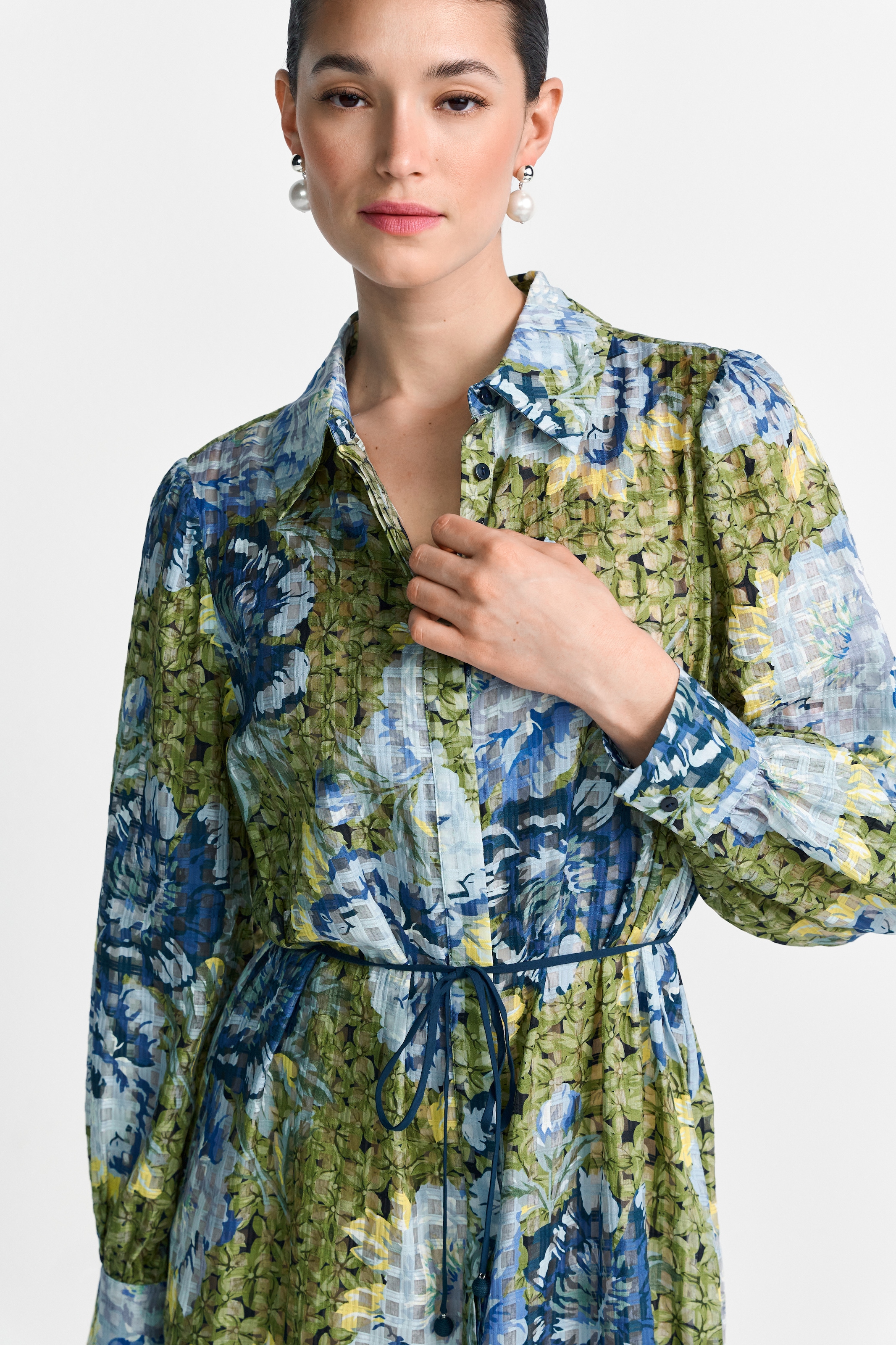 RICHROYAL Midikleid mit Pfingstrosenprint