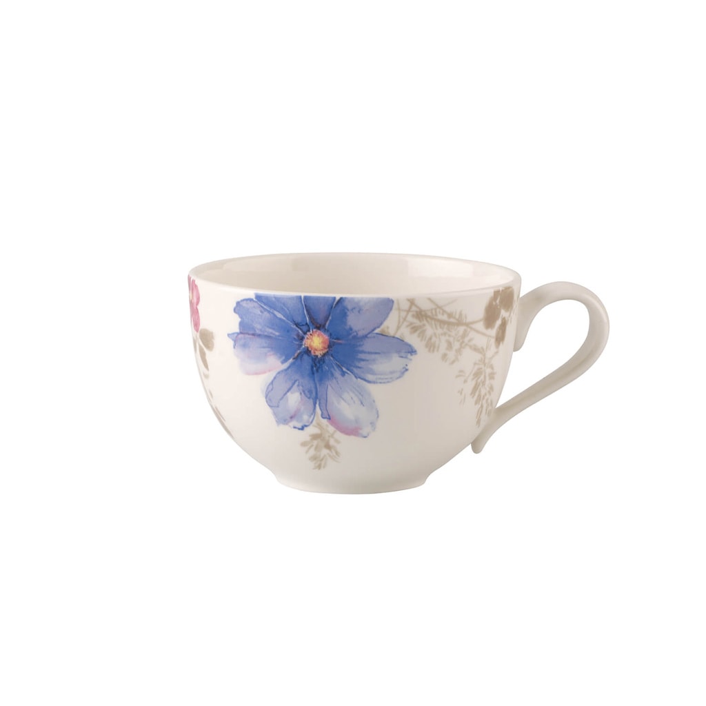 Villeroy & Boch Tasse »Frühstückstasse mit Untertasse Mariefleur Gris Basic 290 ml bunt«