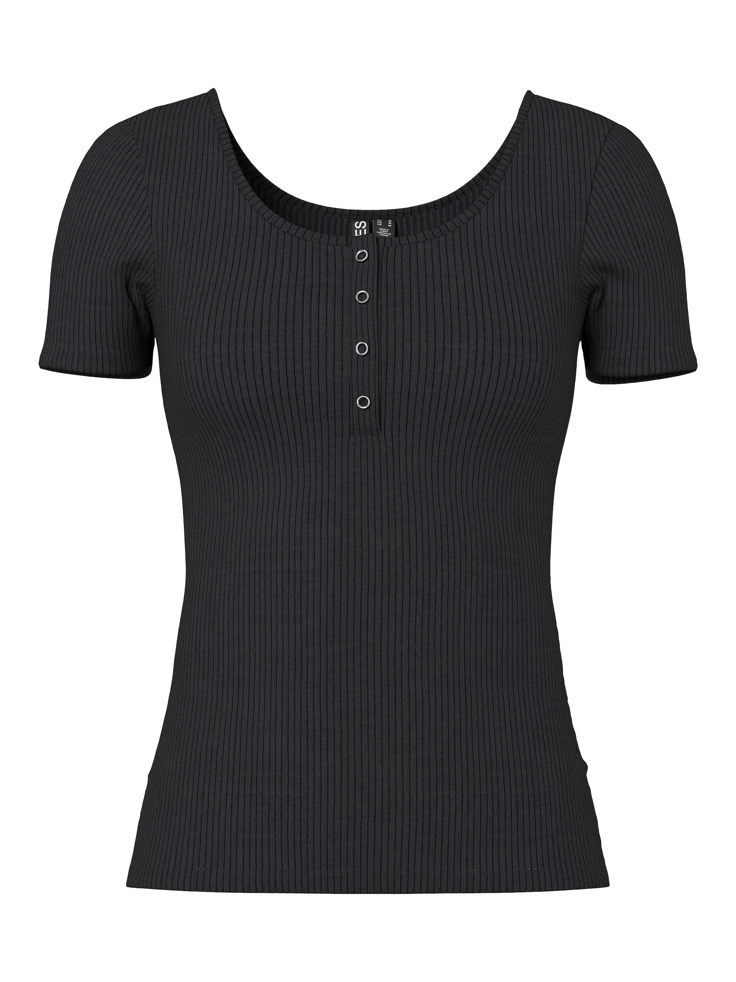 pieces Kurzarmshirt »PCKITTE SS TOP NOOS BC« Baumwollmischung, slim fit