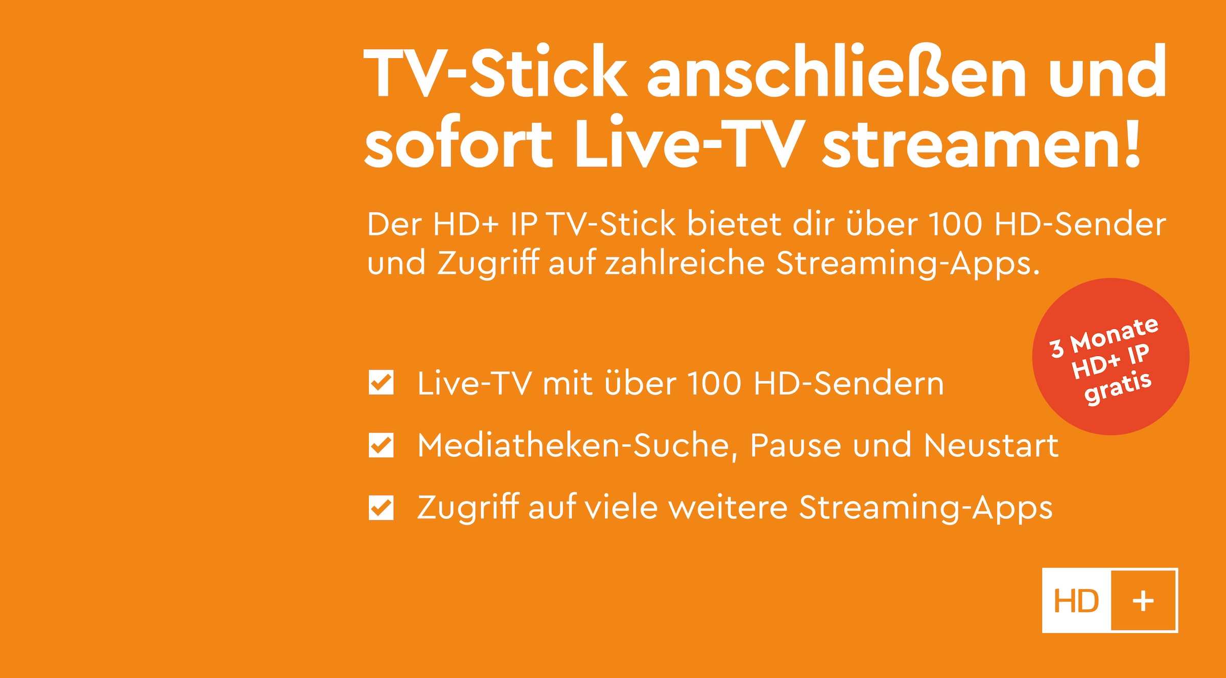 HD Plus Streaming-Stick »IP TV-Stick (inkl. HD+ IP für 3 Monate gratis)«