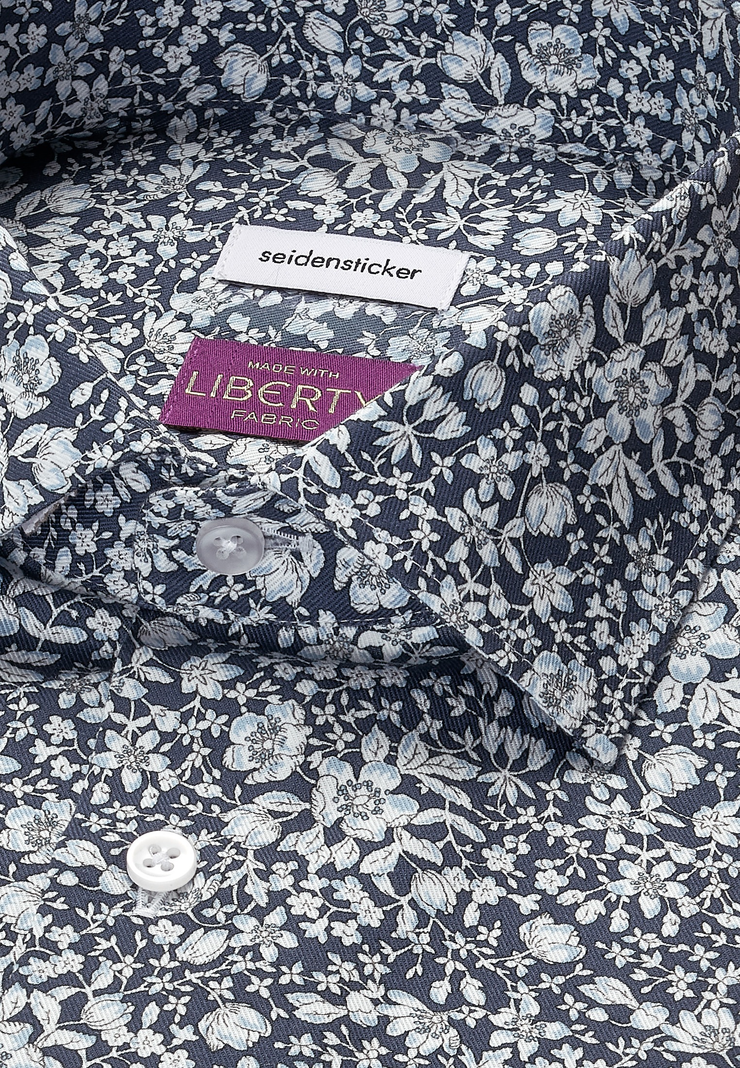 seidensticker Businesshemd »Schwarze Rose« Regular 1/1 Kentkragen Druck