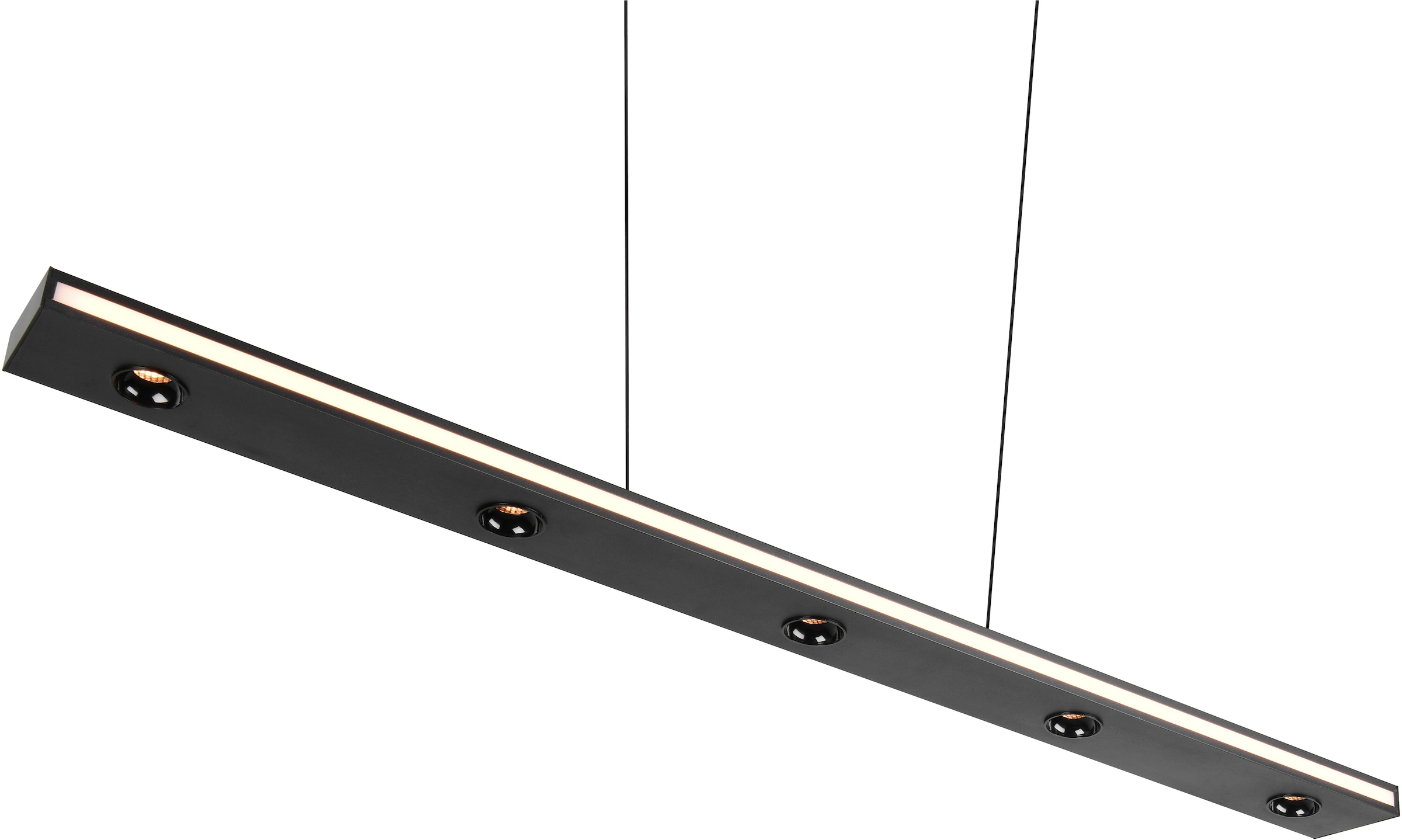 TRIO Leuchten LED Pendelleuchte »GRAHAM, Hängeleuchte höhenverstellbar, dimmbar, Memoryfunktion« LED-Board 1 Stk. Farbwechsler | warmweiß - kaltweiß up-and-down Licht Lichtfarbe einstellbar warm- bis kaltweiß 2300-4000K