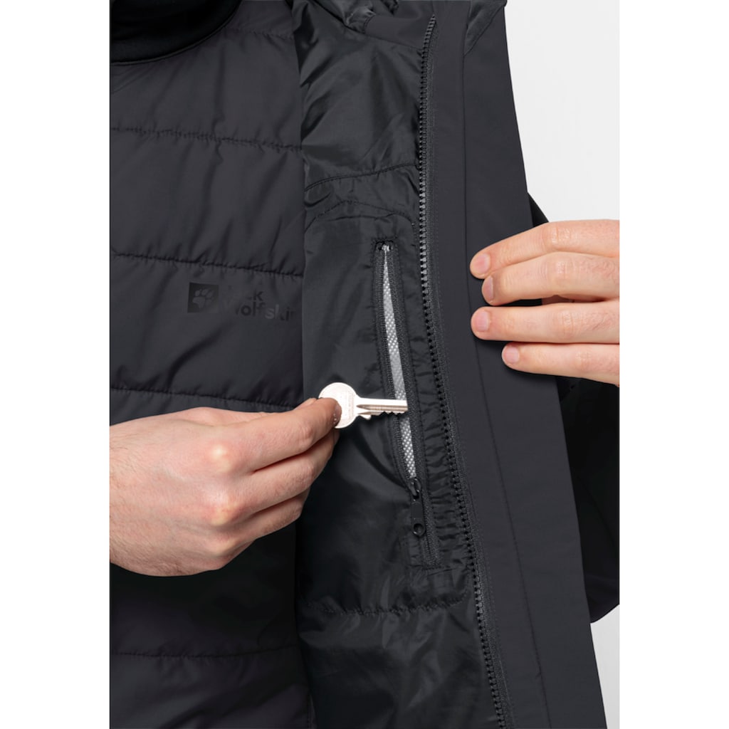 Jack Wolfskin 3-in-1-Funktionsjacke »GLAABACH 3IN1 JKT M«, (2 teilig), mit Kapuze