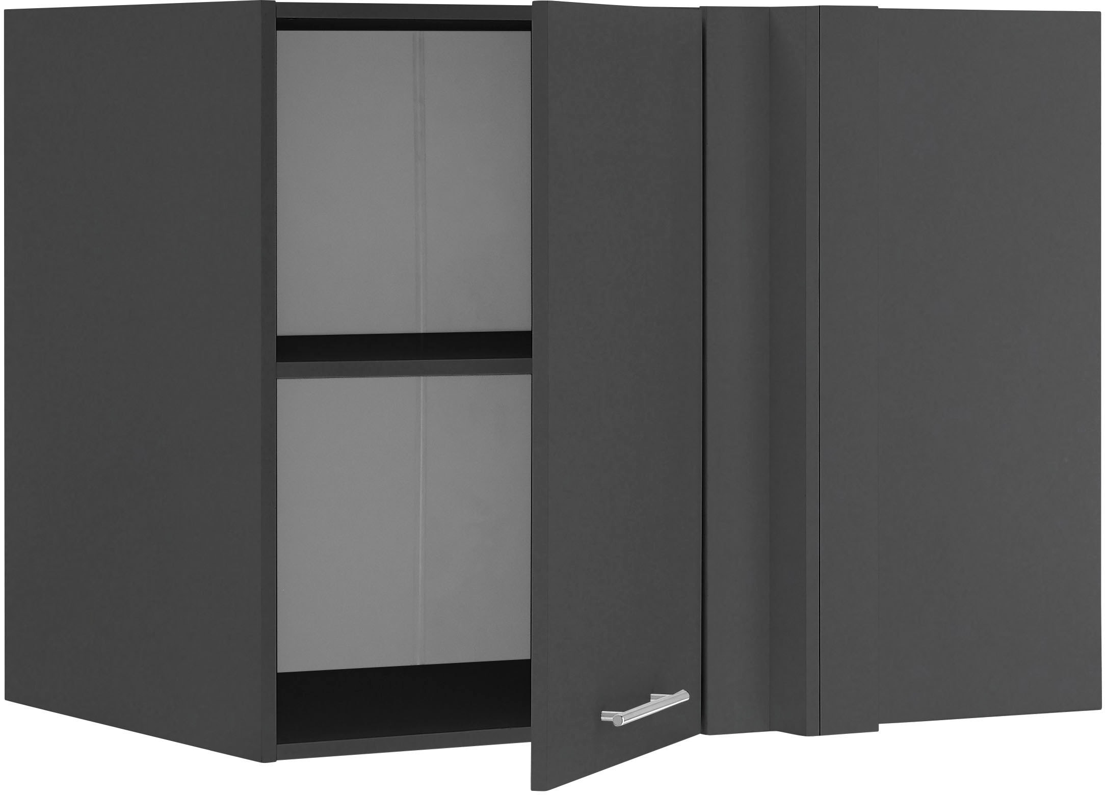 Laundreezy Aufsatzschrank »Laundreezy, Eck-Aufsatzschrank BxHxT 100x76x68 cm« 1 Stk. tlg. Breite 100cm, Tür L/R montierbar, Softclose-Funktion