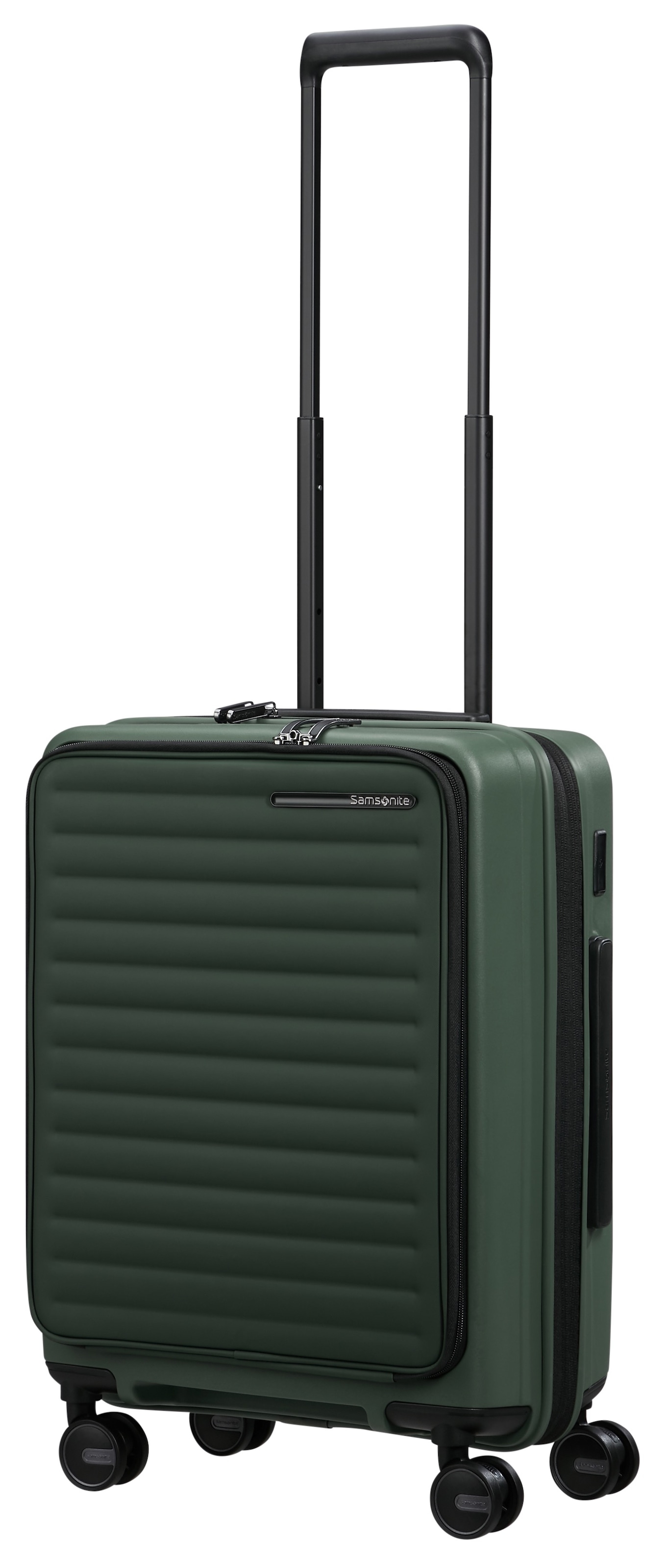 Samsonite Hartschalen-Trolley »RESTACKD 55 inkl. 2 Packtaschen«, 4 St. Rollen, Handgepäckkoffer mit TSA Schloss Volumenerweiterung