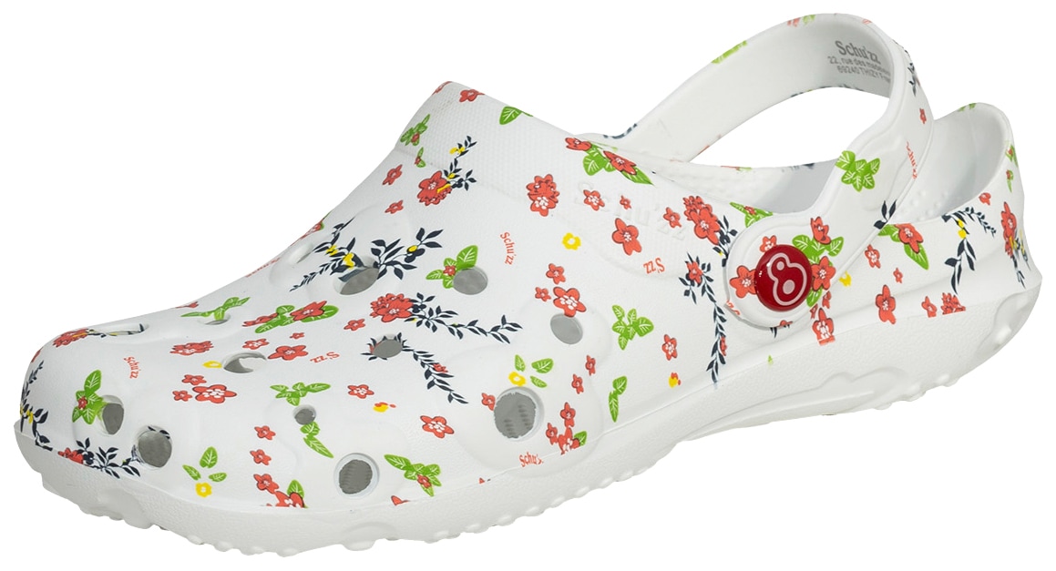 Clog »0029«, Schuzz Globule Liberty sur blanc