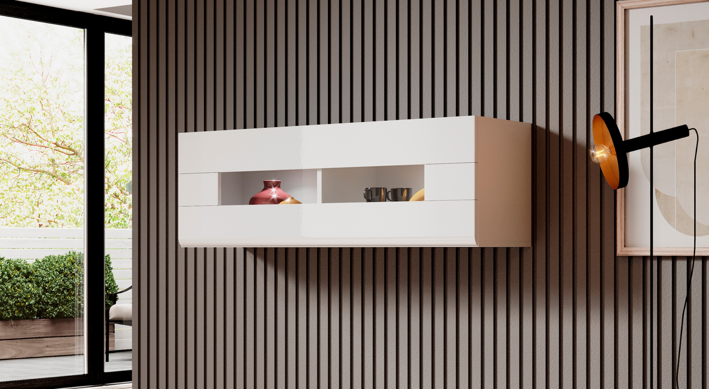INOSIGN Wohnwand »Toledo,Set,4-St, stilvolle Mediawand ohne Beleuchtung« Set, 4 Stk. tlg.