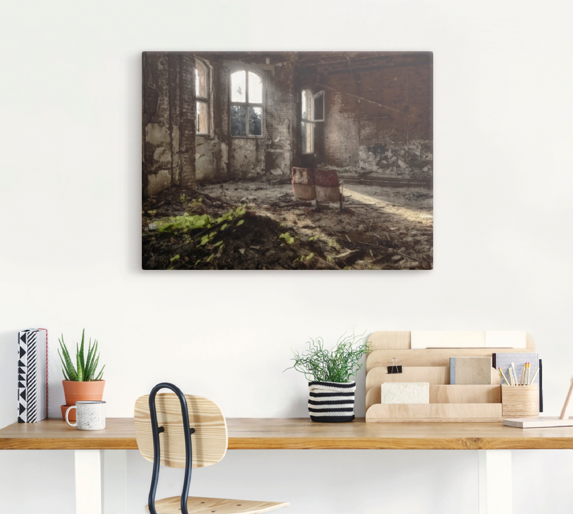 Artland Wandbild »Lost Place - für immer«, Gegenstandslos, (1 St.), als Leinwandbild, Poster in verschied. Größen