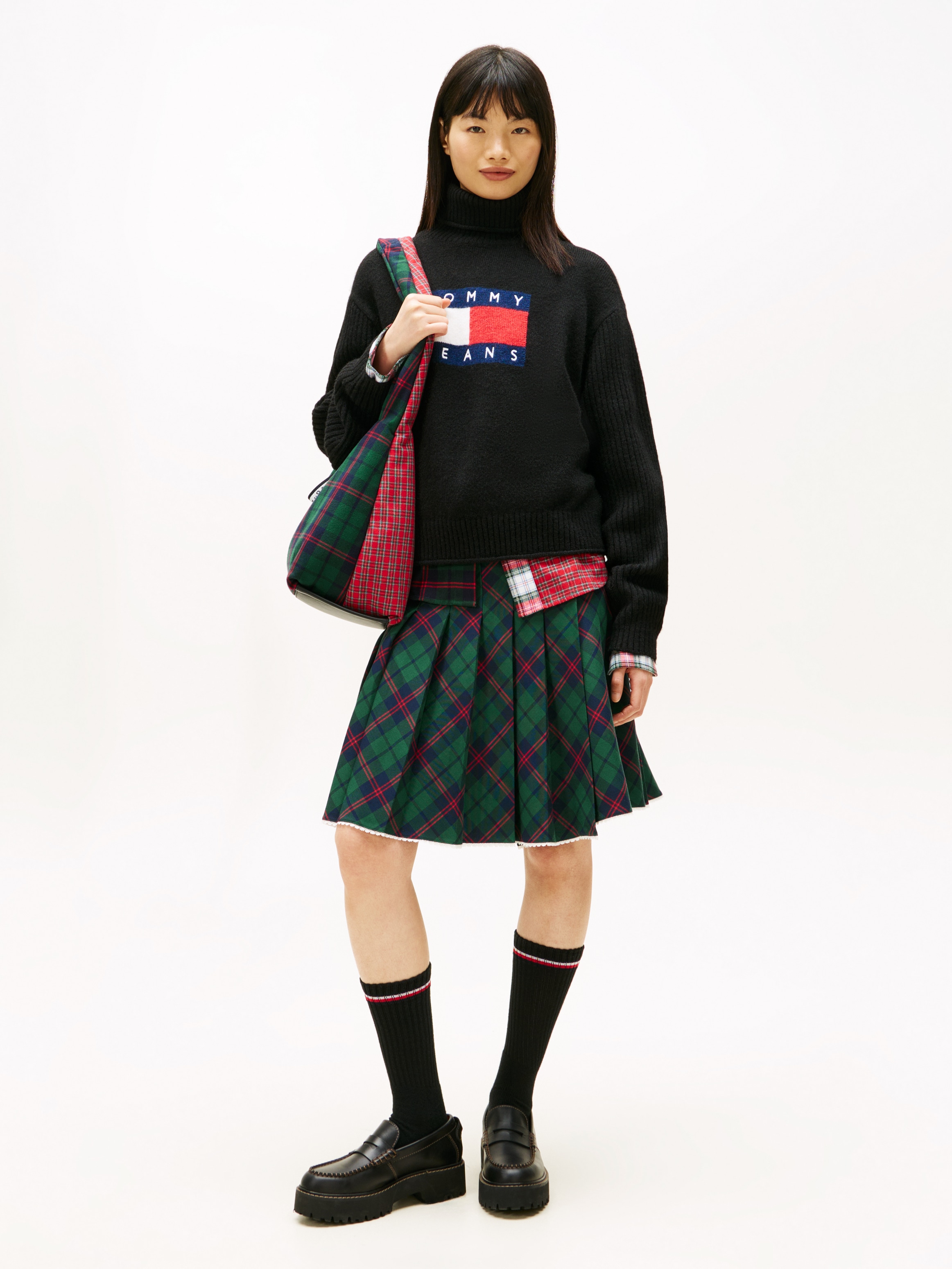 Tommy Jeans Rollkragenpullover »TJW TURTLENECK FLAG SWEATER EXT«