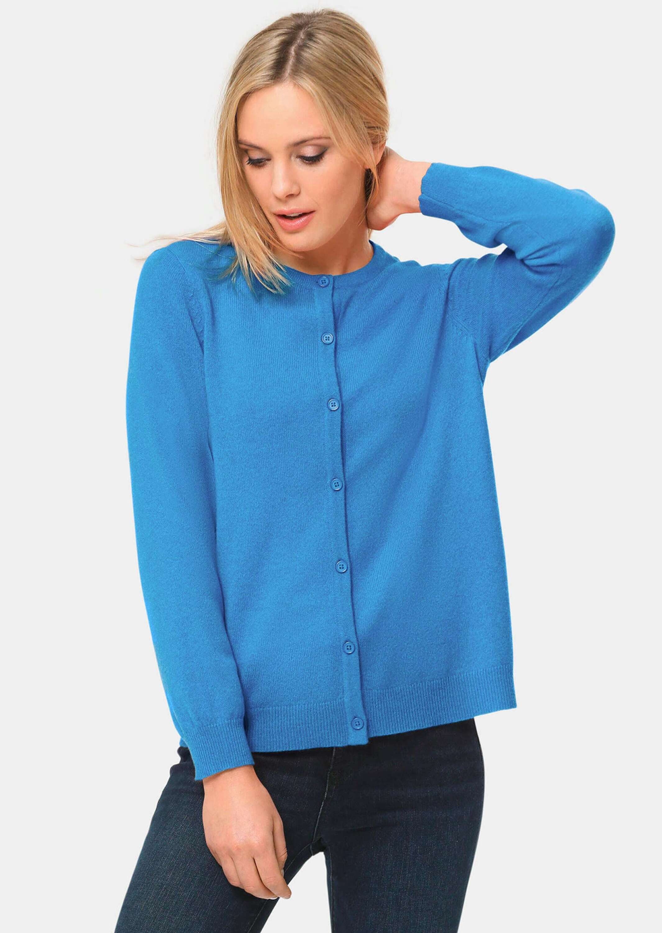 GOLDNER Strickpullover »Kuschelweiche Kaschmir-Strickjacke mit Rundhals«