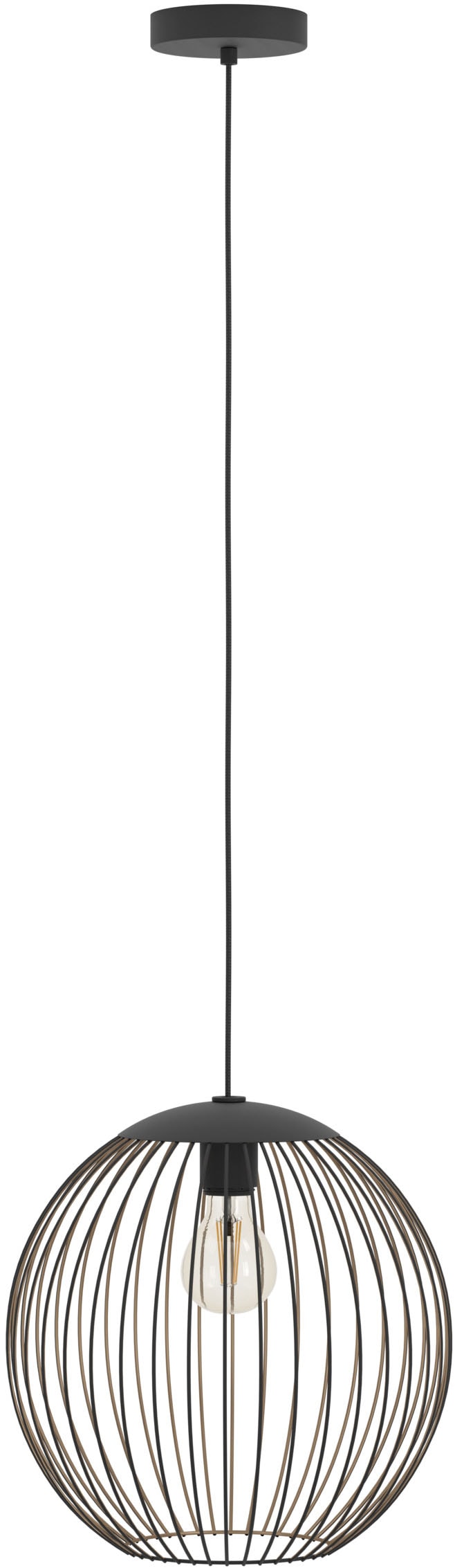 EGLO Hängeleuchte »ALMANZORA Pendellampe - Stahl - E27 - 1X60W - IP20« E27 1 Stk. Hängelampe, Deckenlampe, Wohnzimmer, Esszimmer, H110 x Ø32 cm