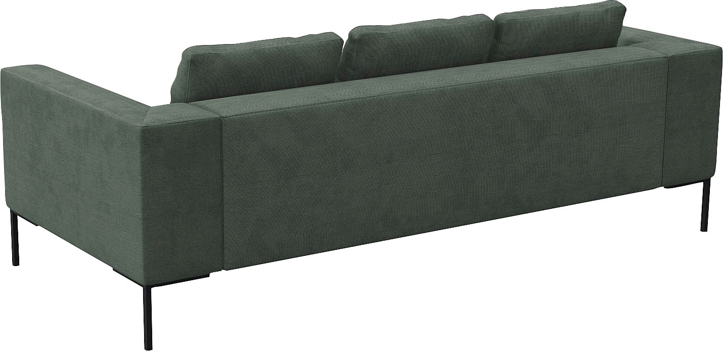 FLEXLUX 3-Sitzer »Loano, superbequemer Sitzkomfort durch Kaltschaum im Sitz«, modernes Sofa, frei im Raum stellbar, lose Kissen