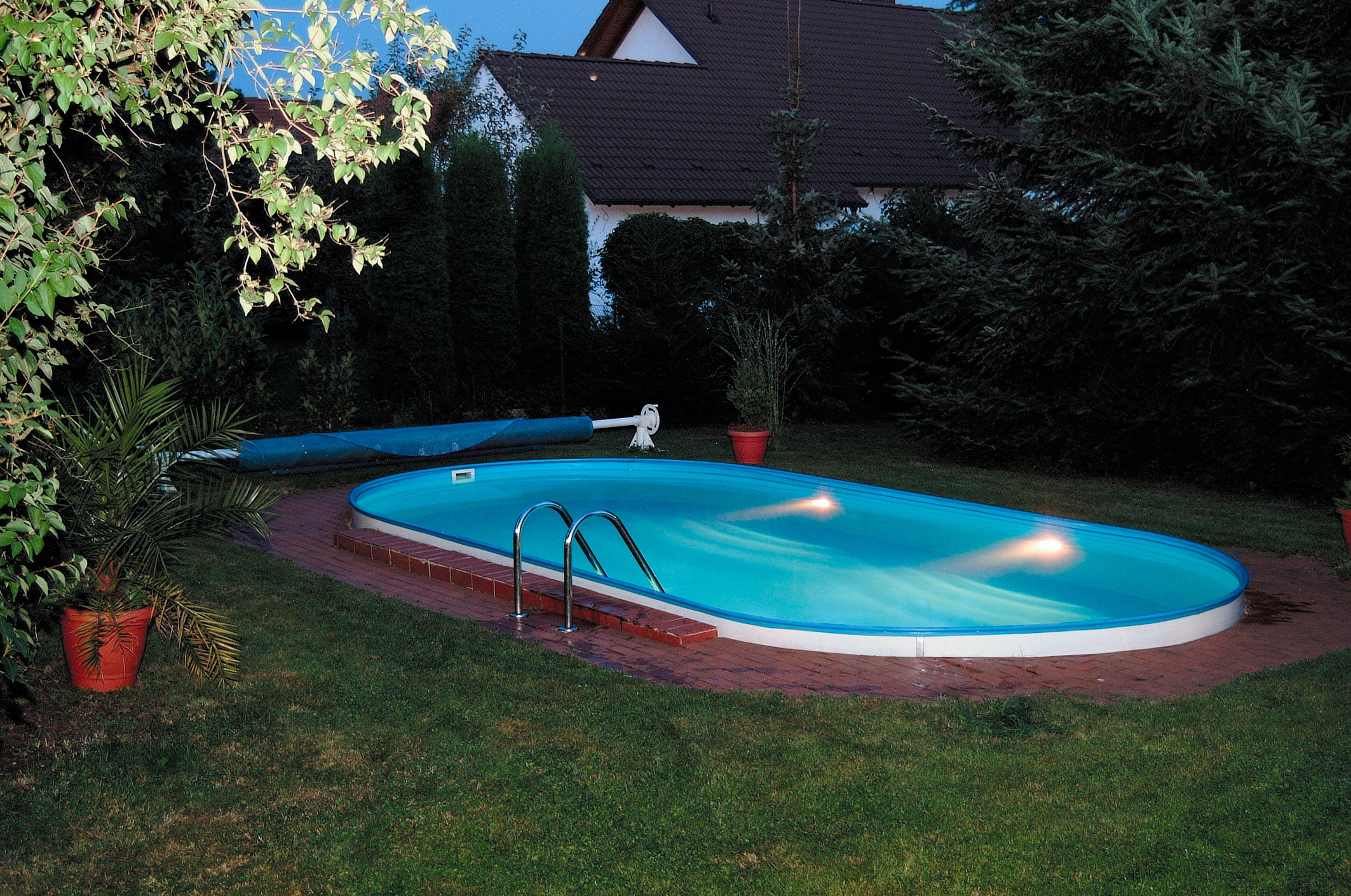 KONIFERA Ovalpool »Lanzarote I«, (Set), 5-tlg., BxLxH: 250x450x110 cm