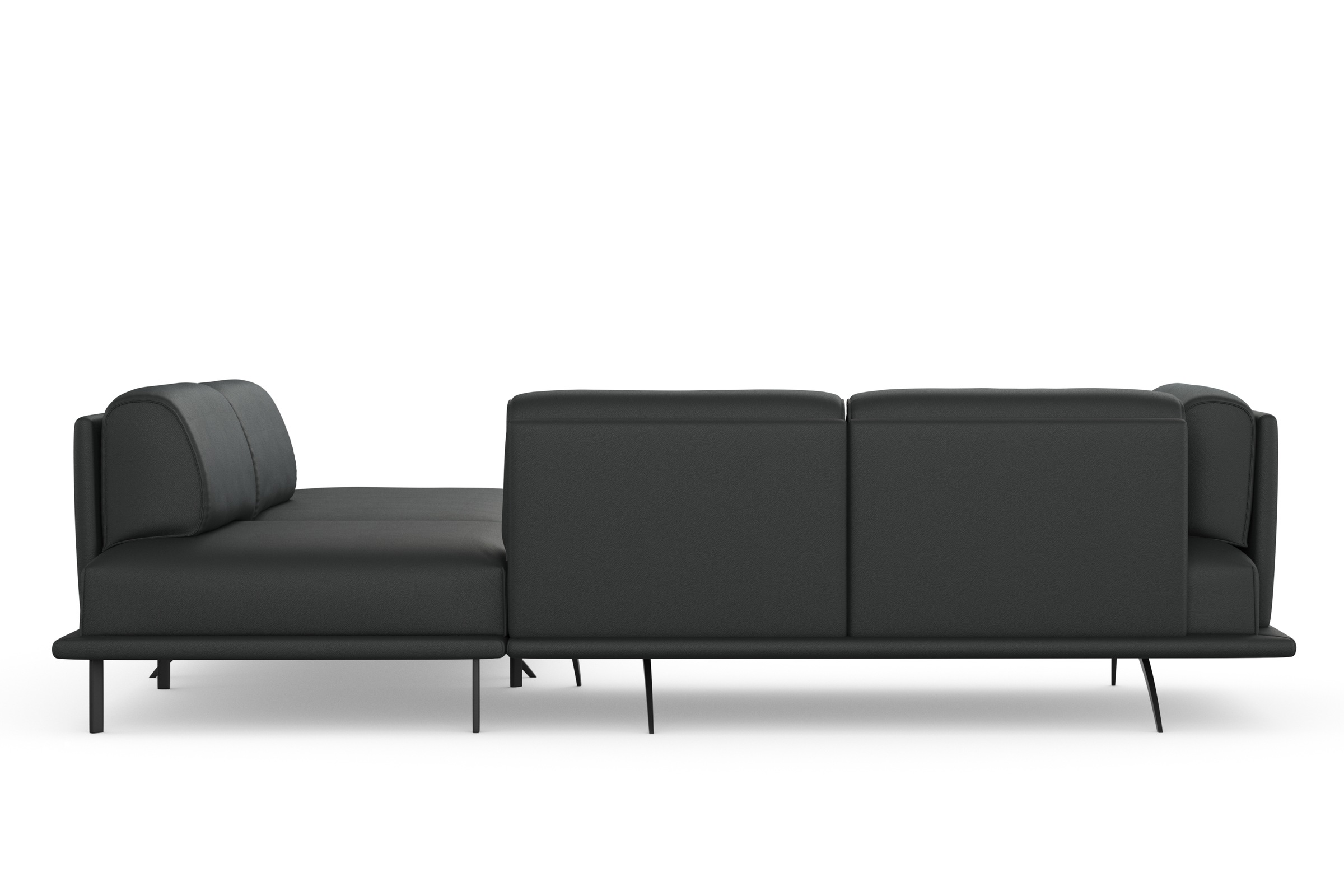 machalke® Ecksofa »benito, L-Form«, mit bezogenem Sockel